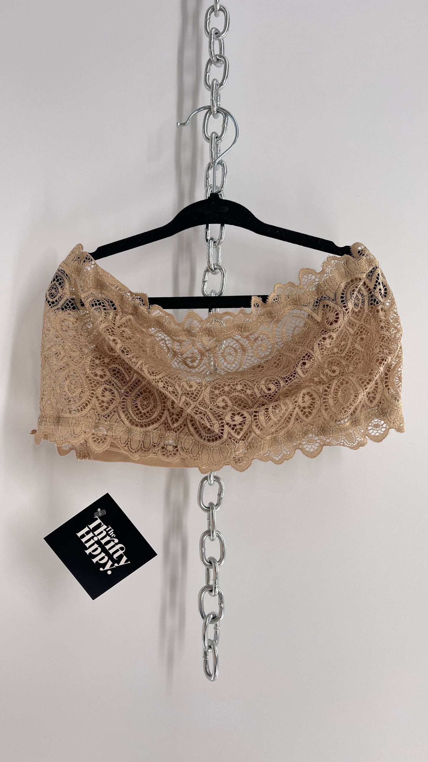 Intimately Free People Neutral Tan Lace Bandeau (M/L)