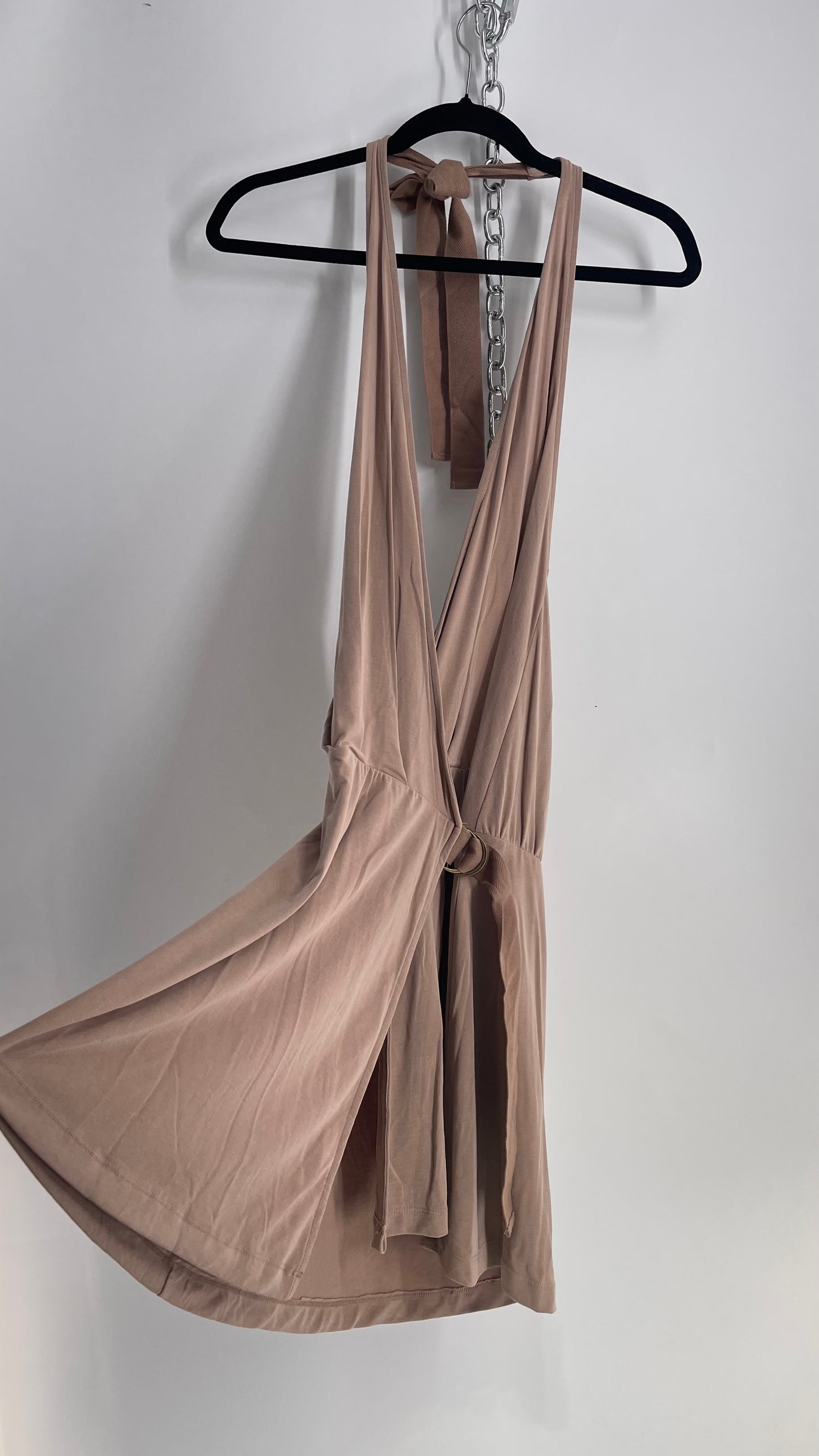 Free People Tan Lycra Halter (Medium)