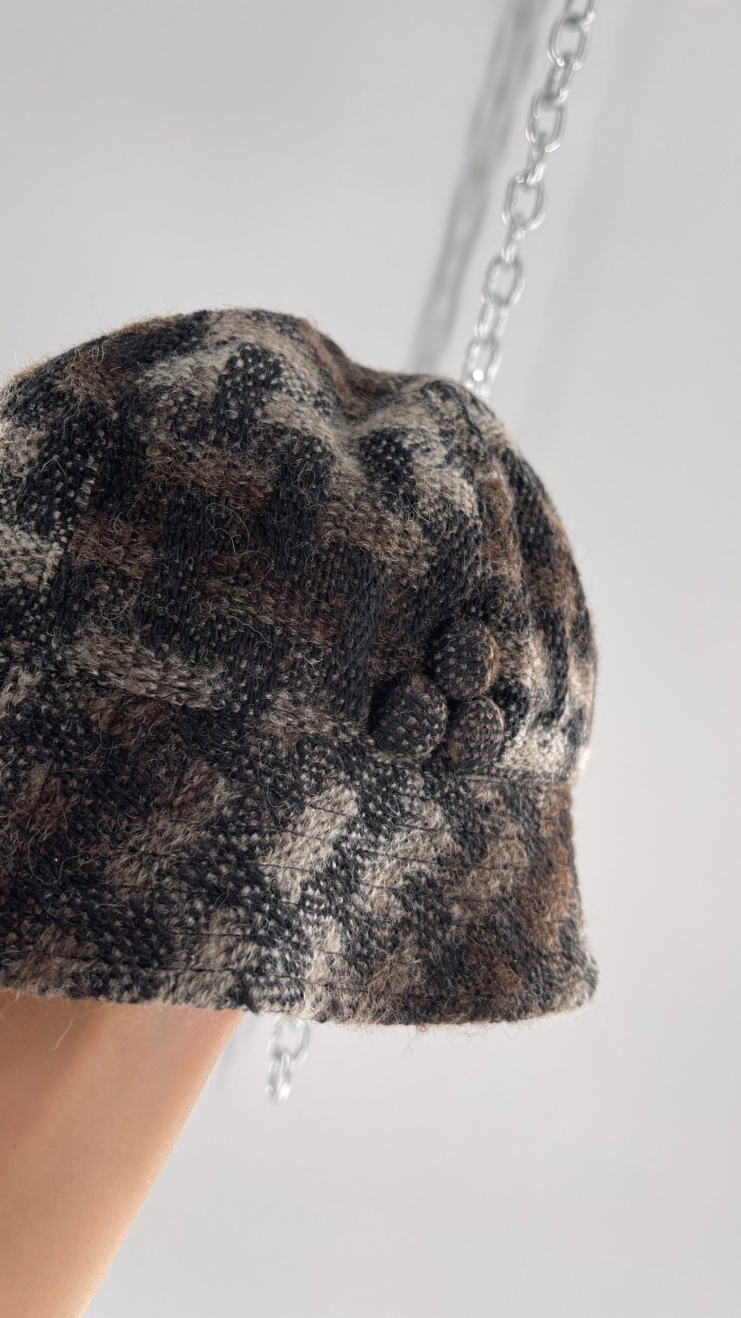 GIOVANNIO Vintage Nordstrom Plaid Bucket Hat with Metallic Underbrim
