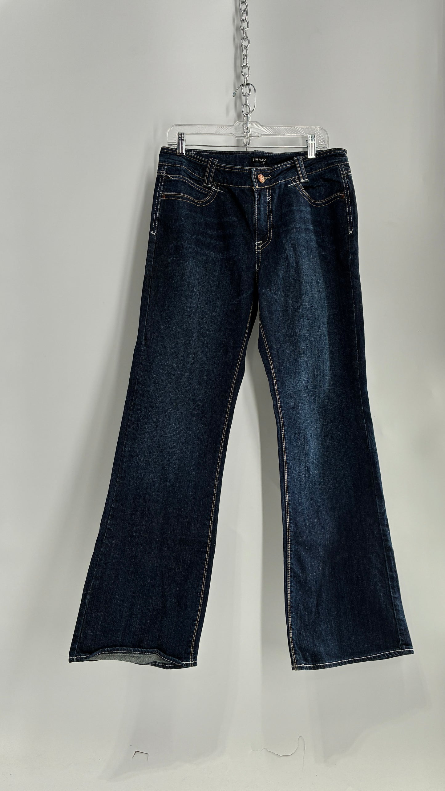 Vintage BUFFALO Dark Wash Embroidered Pocket Jeans (32x33)