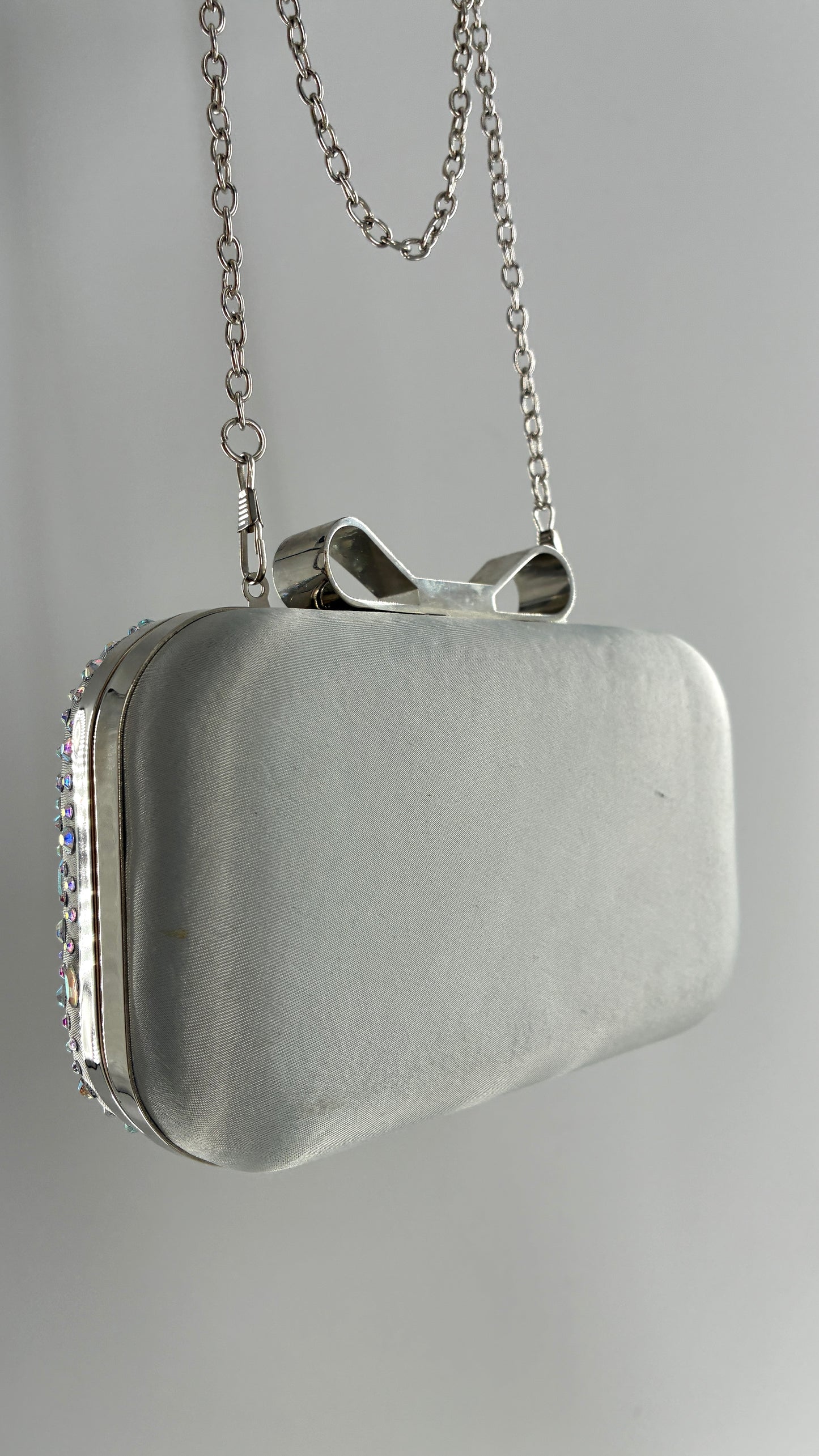 Vintage Lulu Townsend Silver Purse with Iridescent Gems