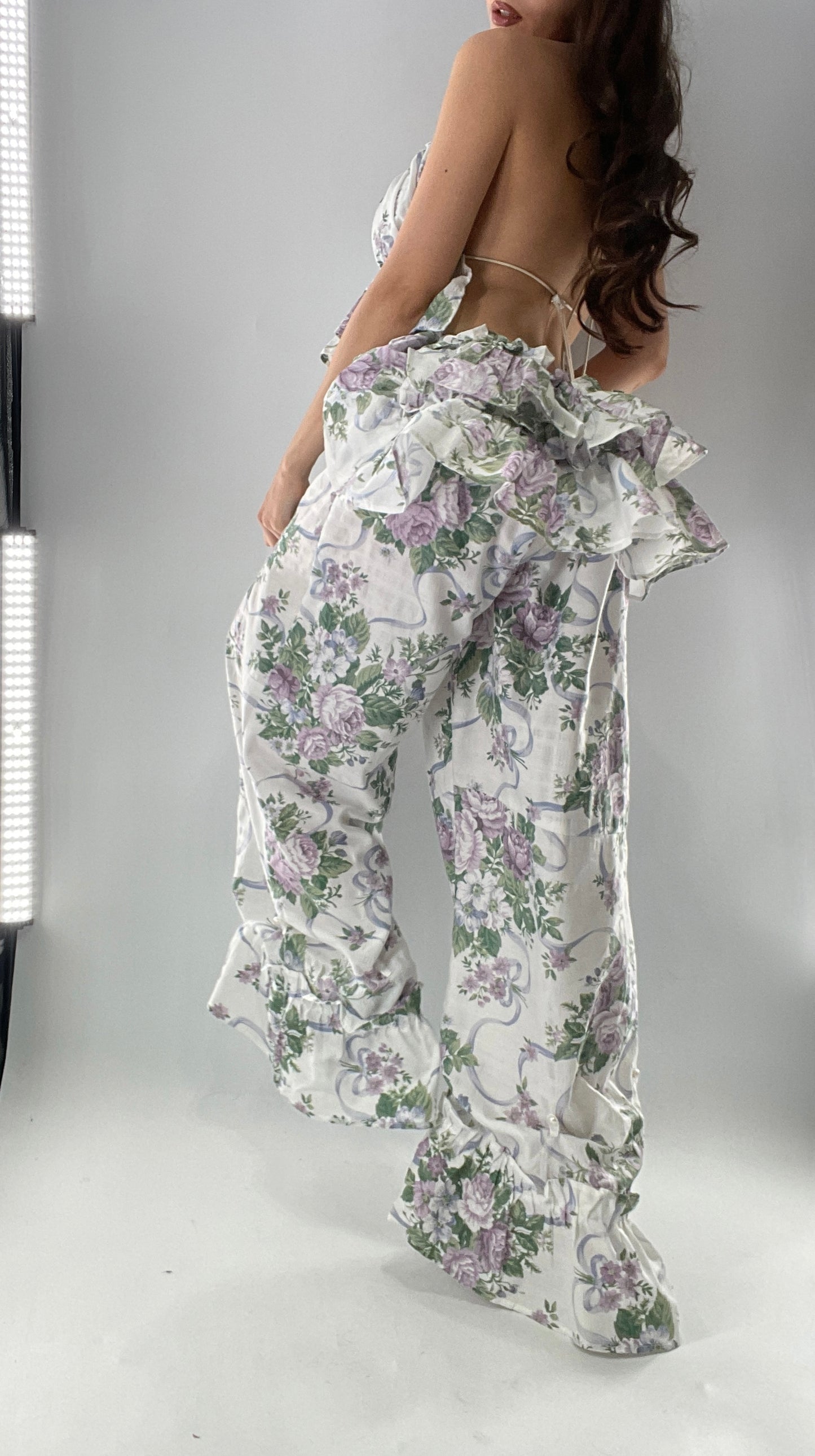 Vintage Handmade 2 Piece Set with Apron Style Ruffled Bum🧺 (One Size XS-XL)