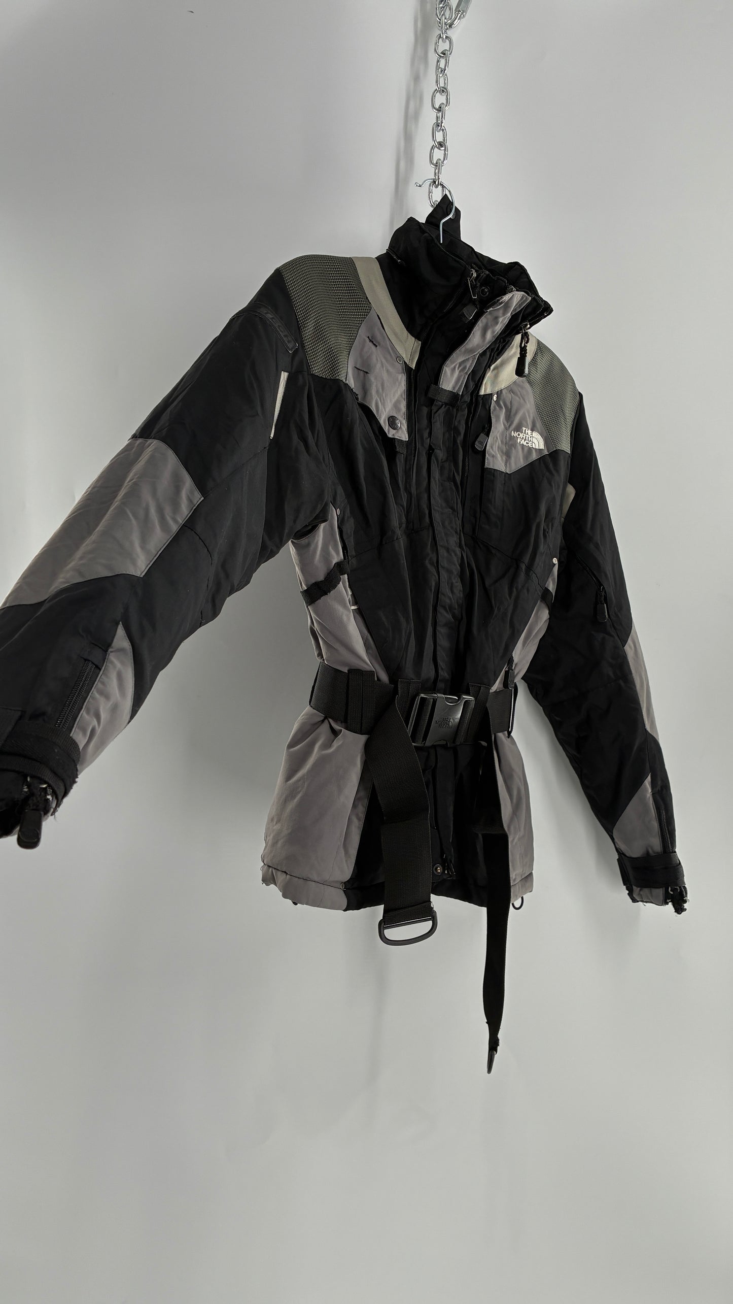 Vintage The North Face Steep Tech Women’s Waist Cinching Belted Ski Style Jacket (Medium)