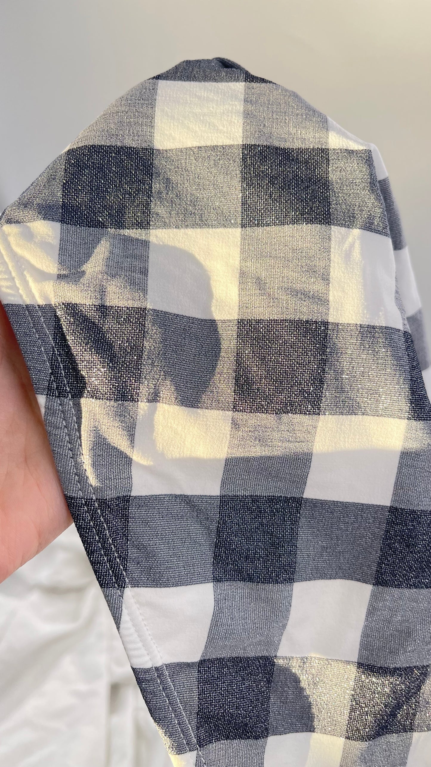 Urban Outfitters Out From Under Gray Glitter Gingham/Picnic 90s Cut Swim Bottoms (Medium)