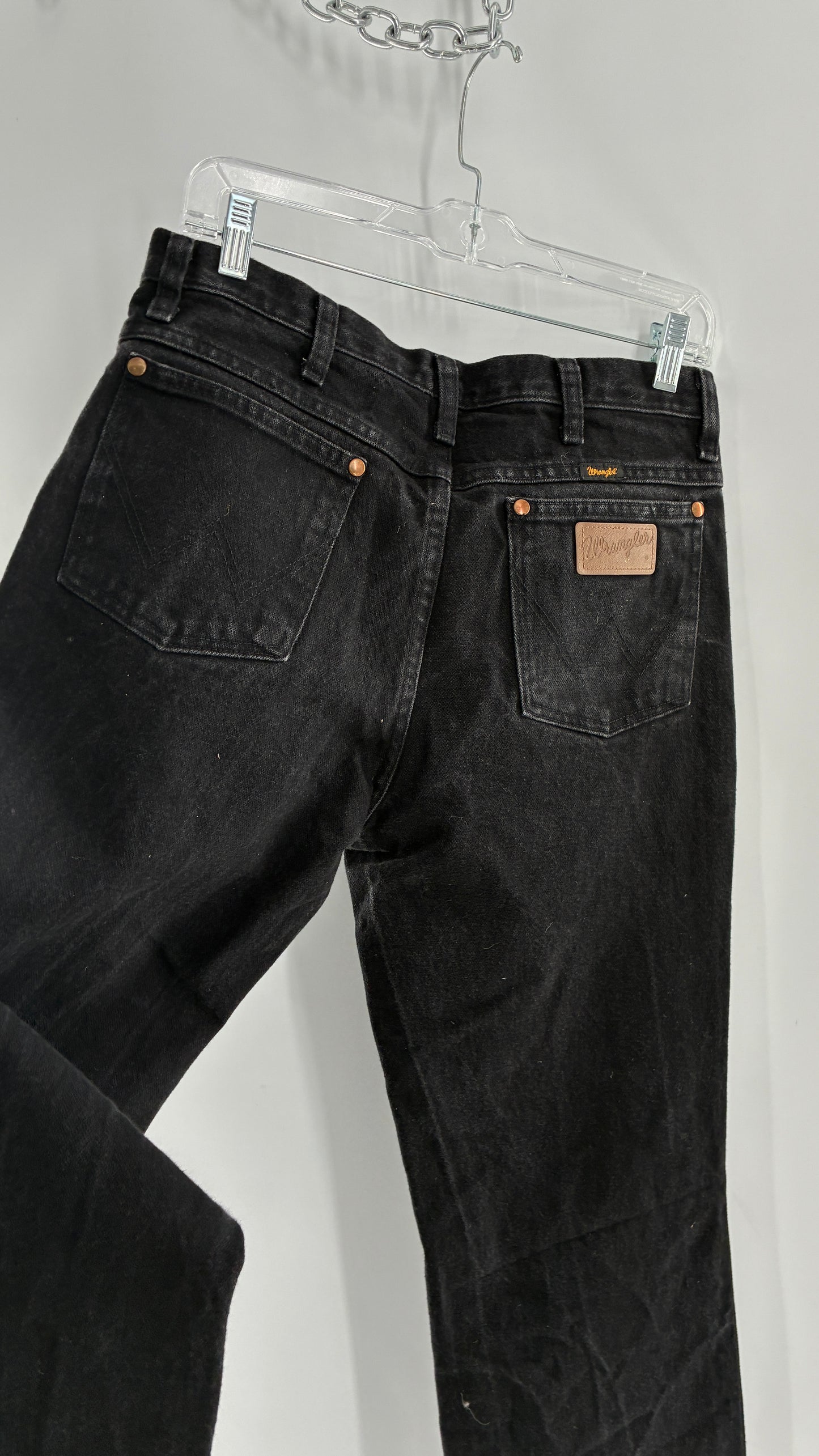 Vintage Wrangler Dark Grey Acid Washed Jeans (31x32)
