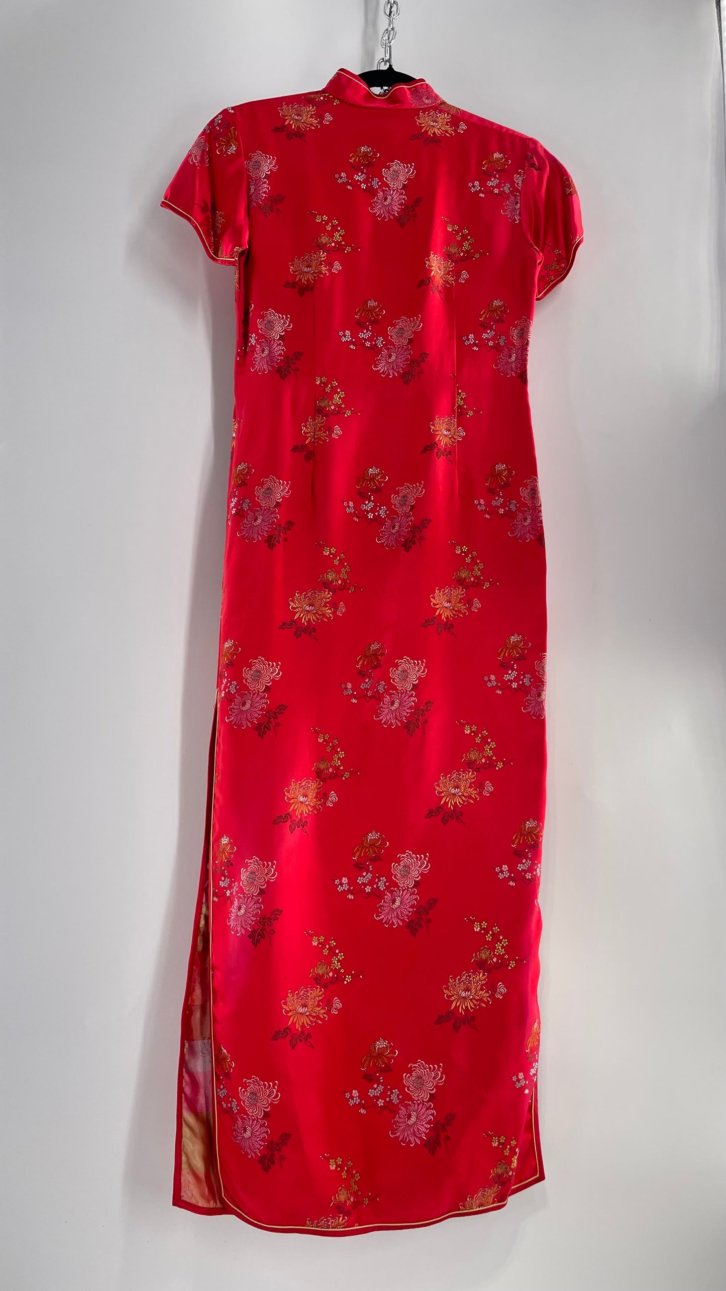 Vintage Golden Bee Silk Chinese QiPao (C) (36)