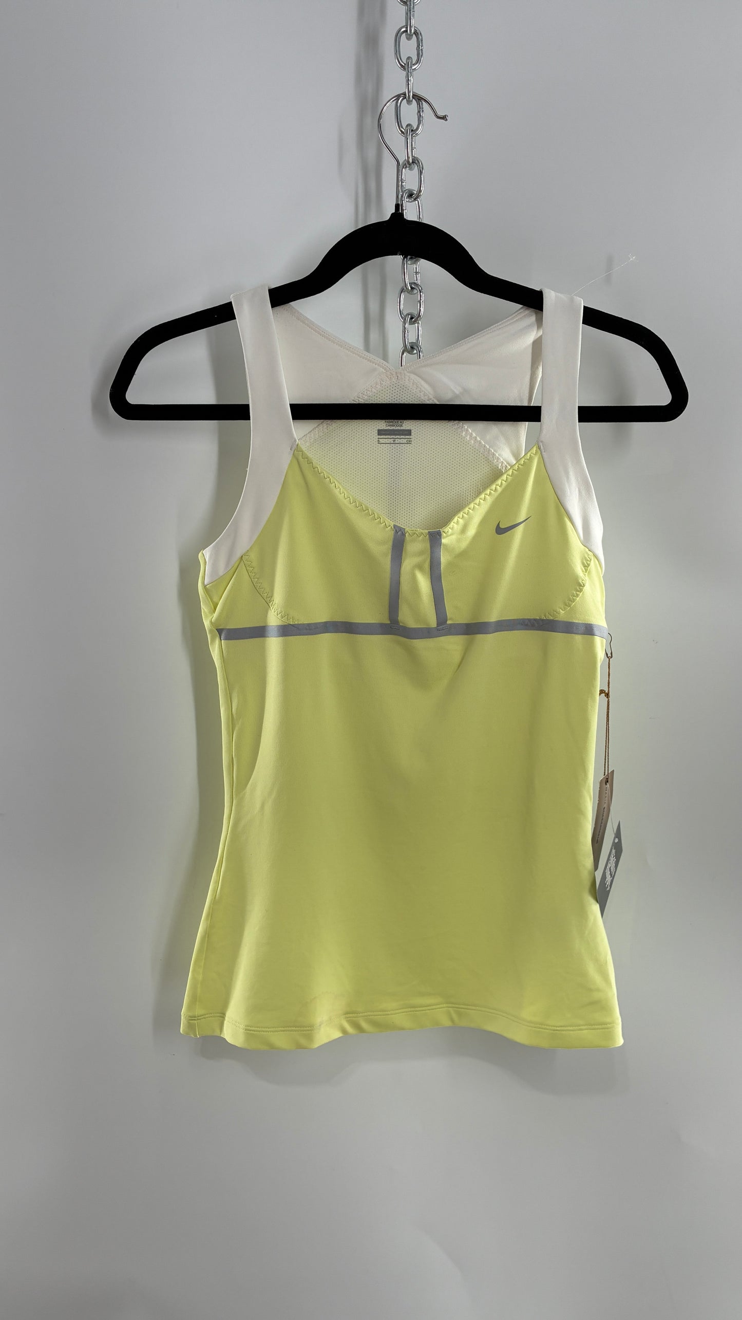 NIKE X MARIA SHARAPOVA Yellow Form Fitting Athletic Sports Top (XS)