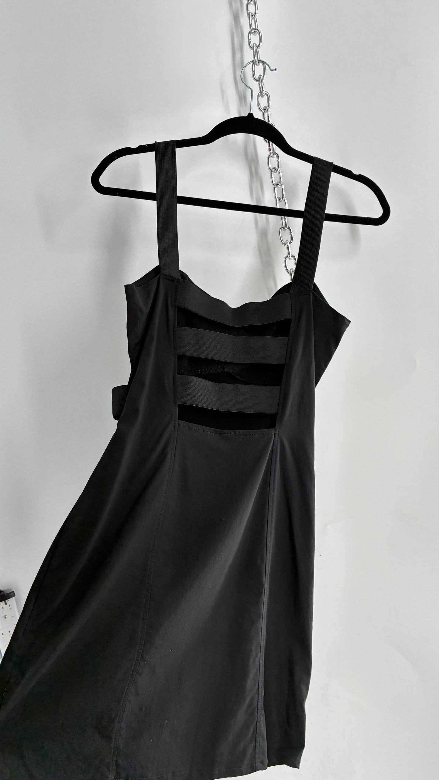 Vintage Black Cut Out Mini Dress (14)