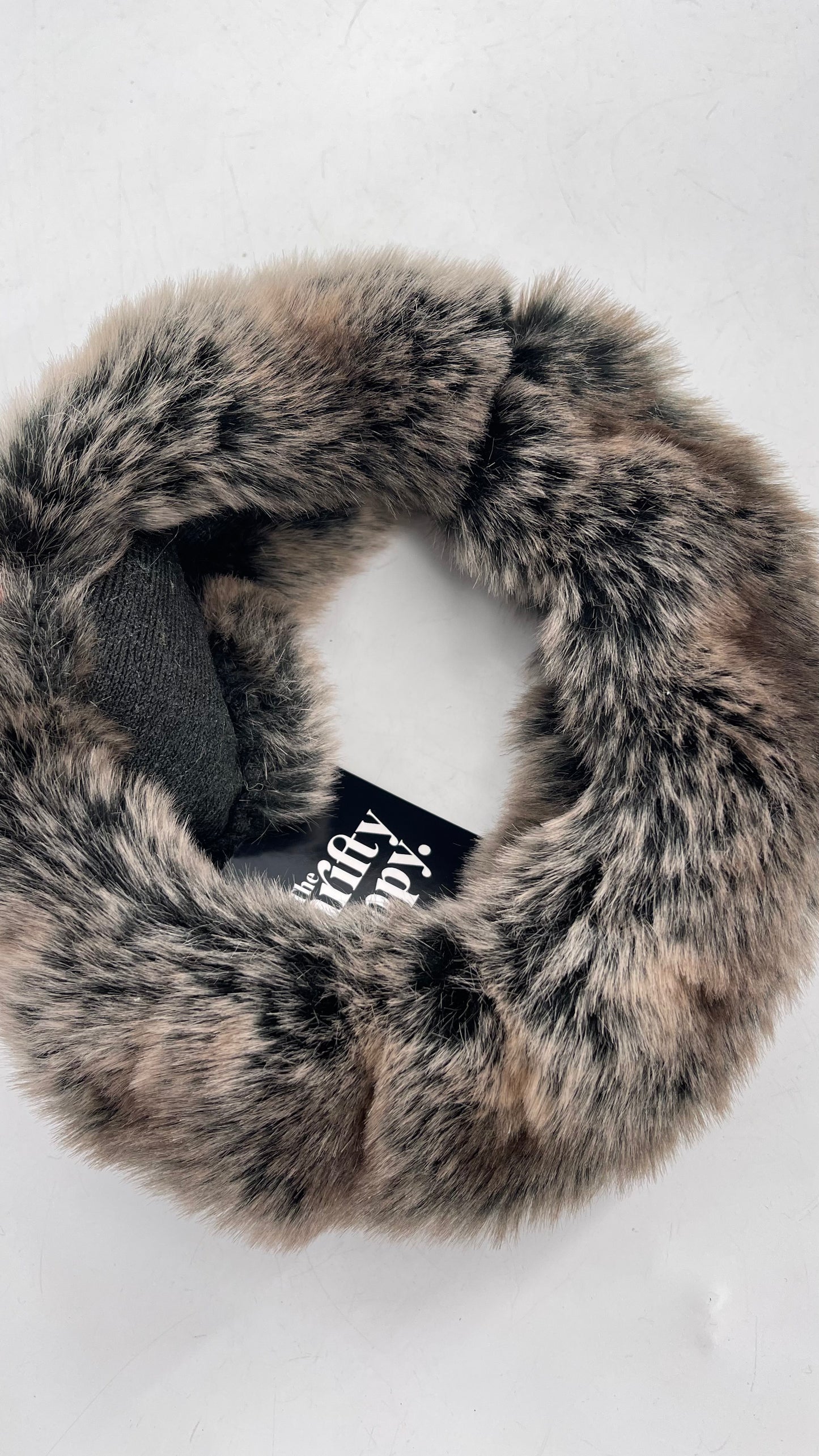 Mixed Tones Brown/Grey Fluffy Furry Headband