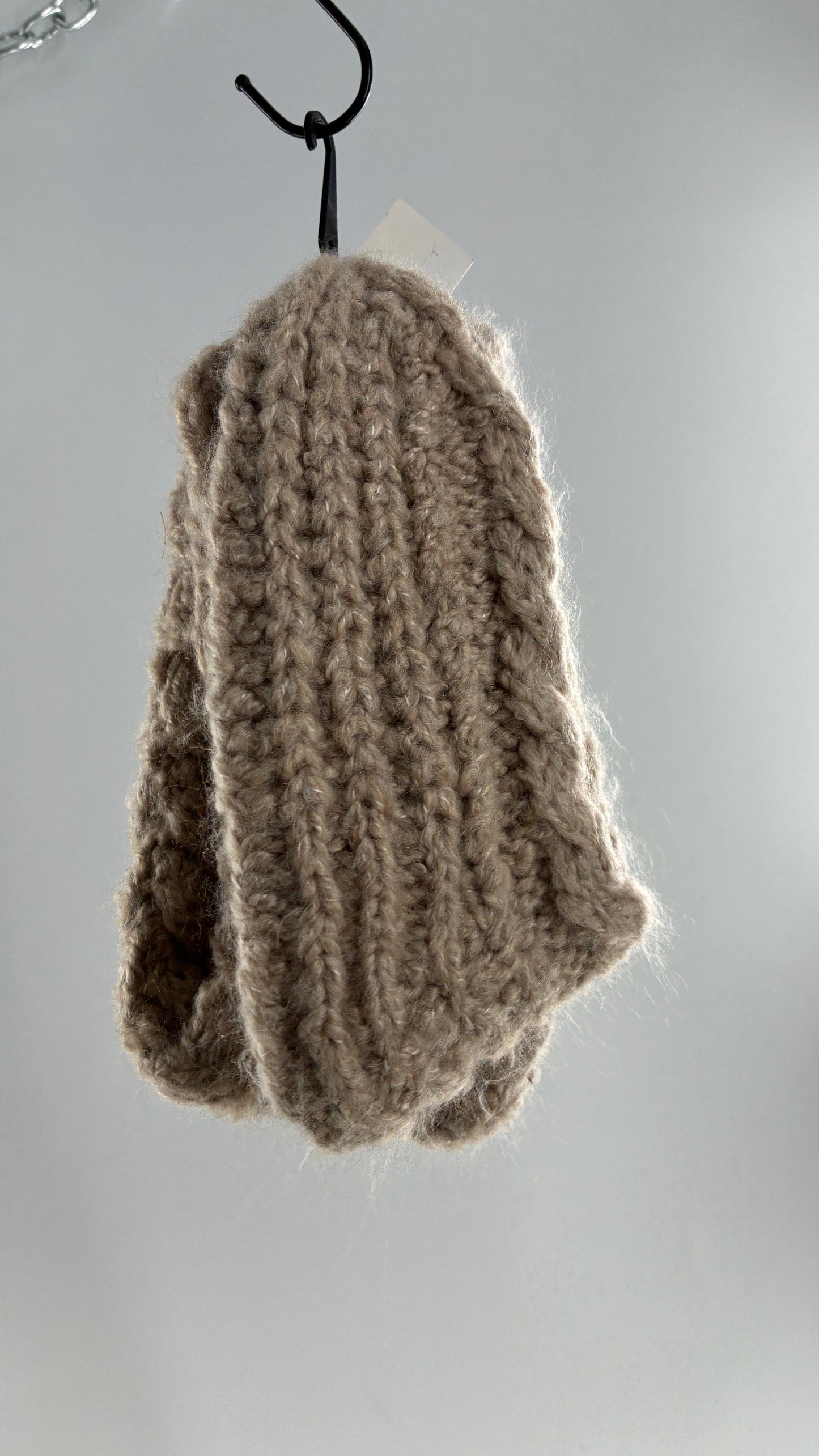 Urban Outfitters Ultra Thick Fluffy Knit Beige Socks