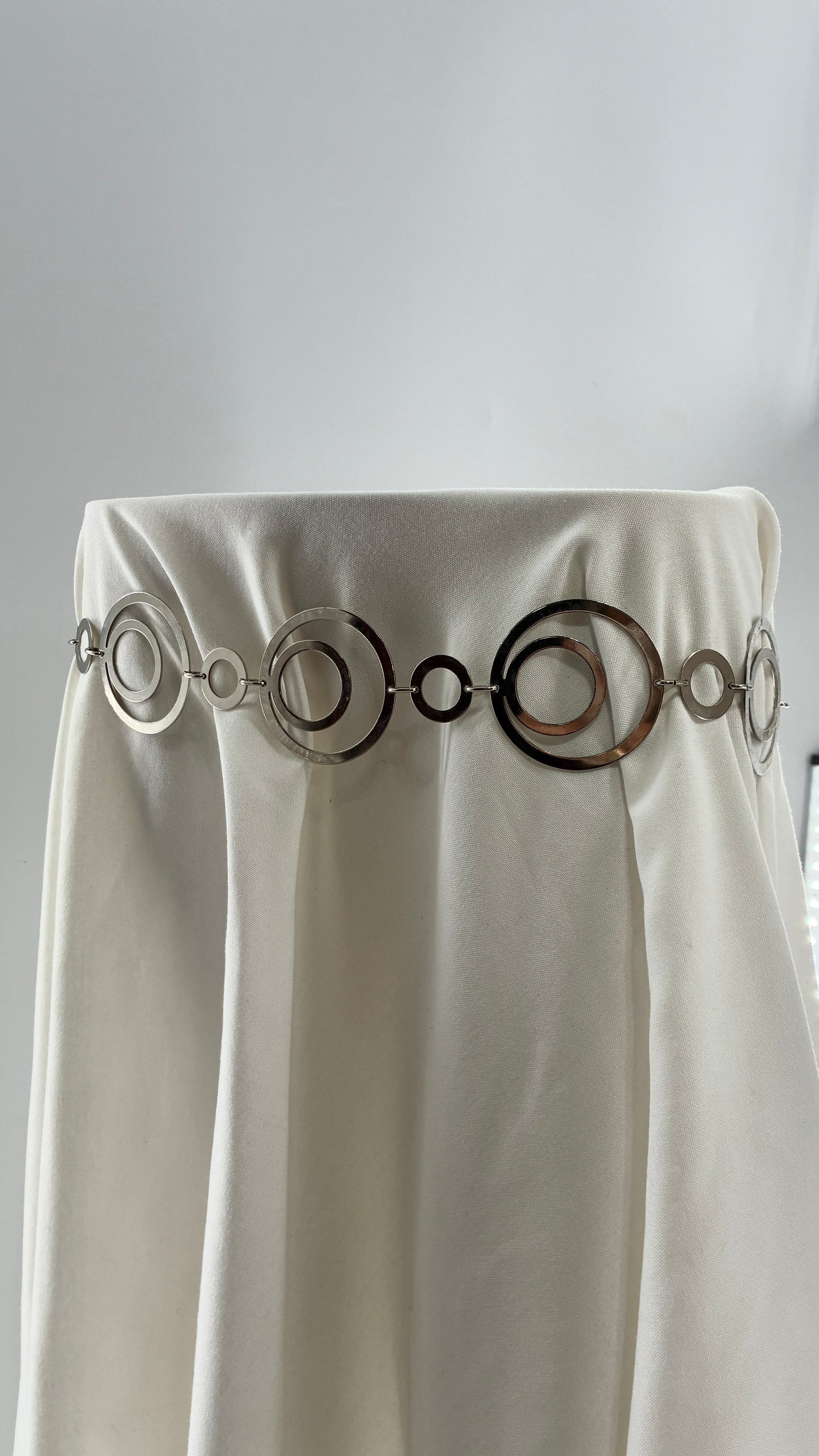 Vintage Disco Style Metal Circle Belt