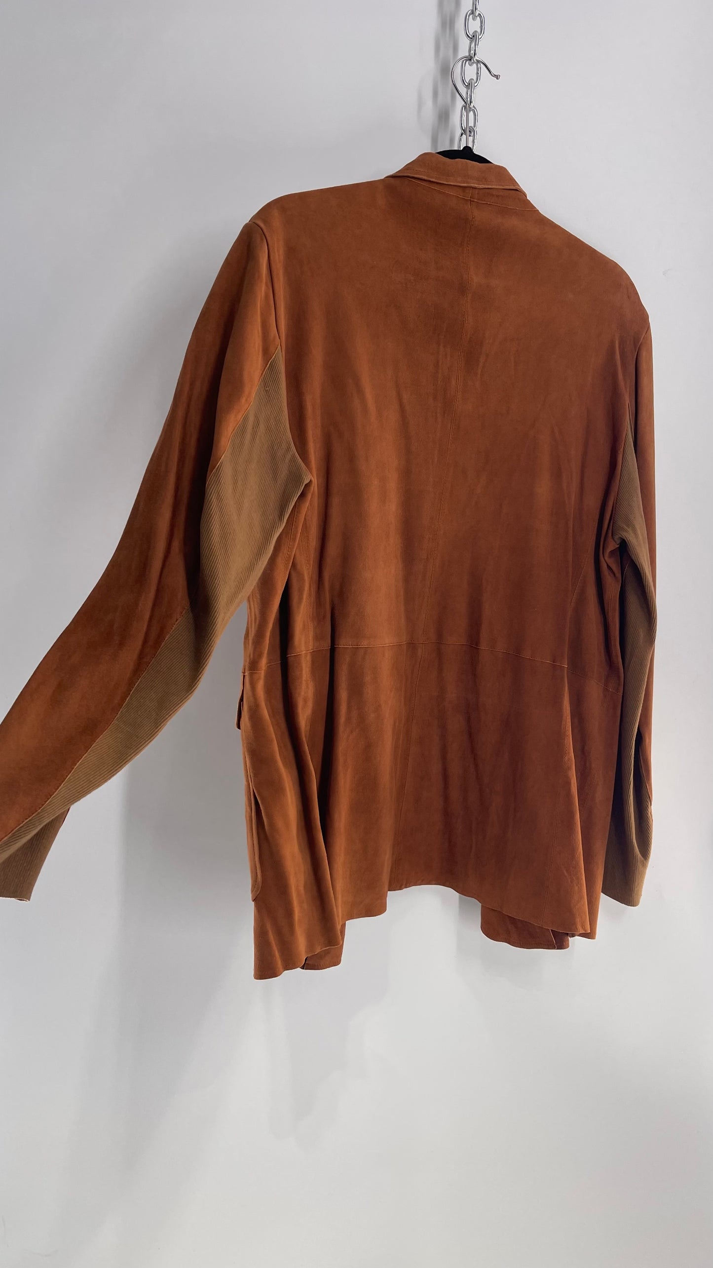 Jakett NY Ultra Thin Suede Leather Jacket with Front Pockets NWOT (Large)