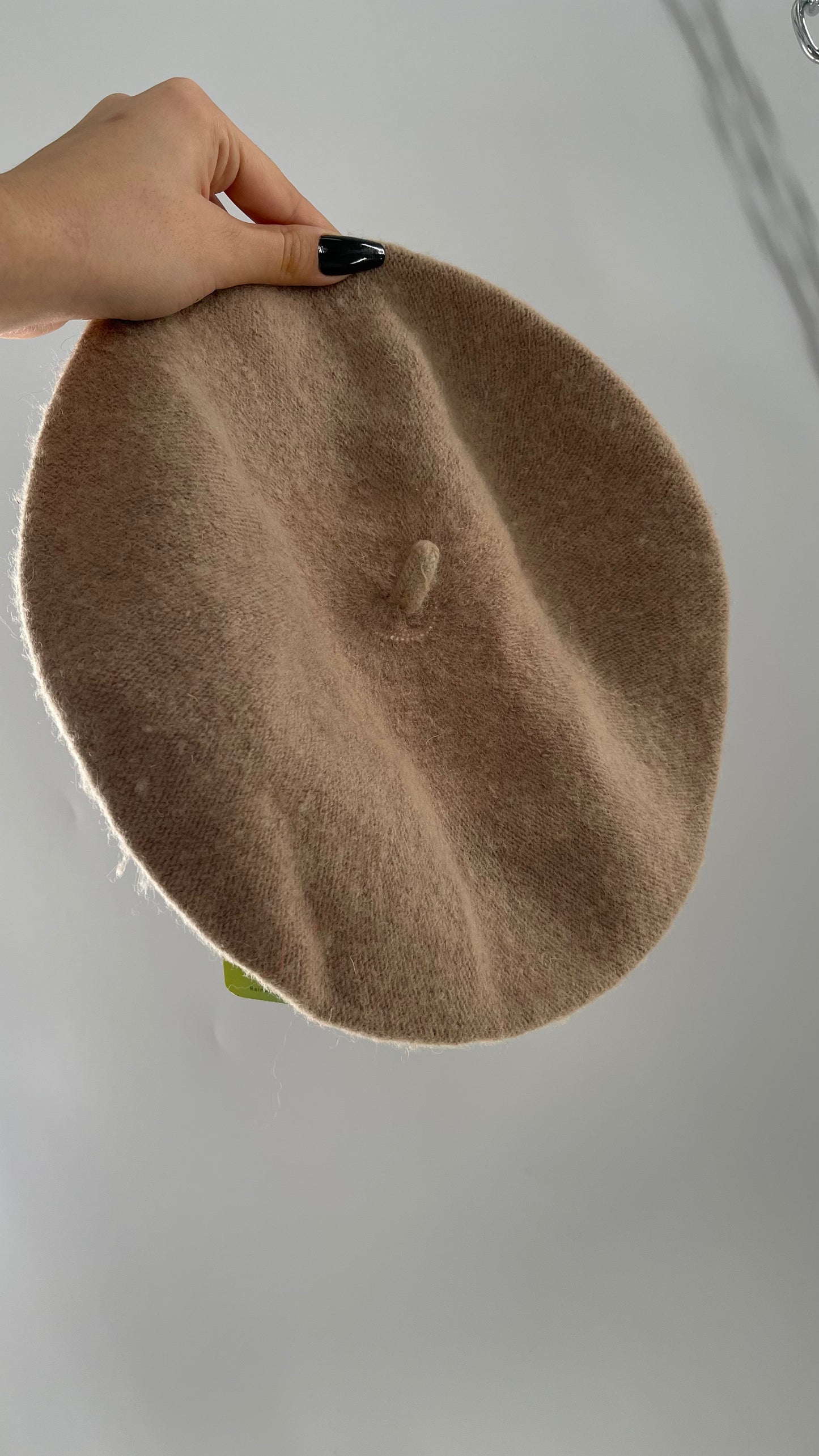 Free People Rainbow Unicorn Birthday Surprise Tan Wool Beret