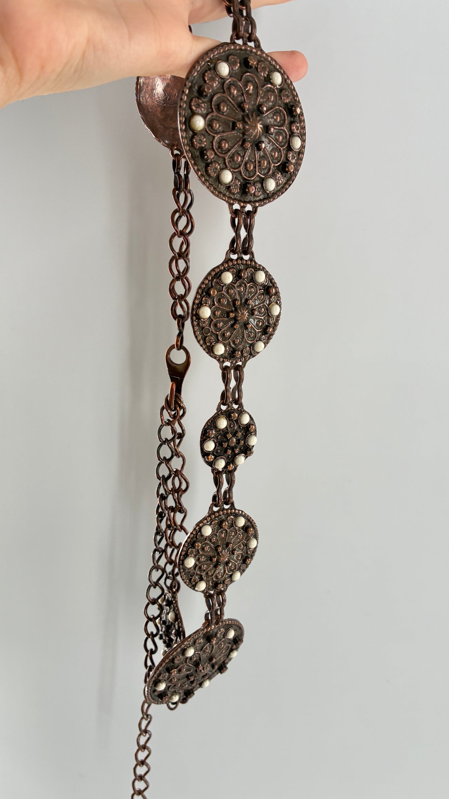 Vintage Bronze Medallion Belt