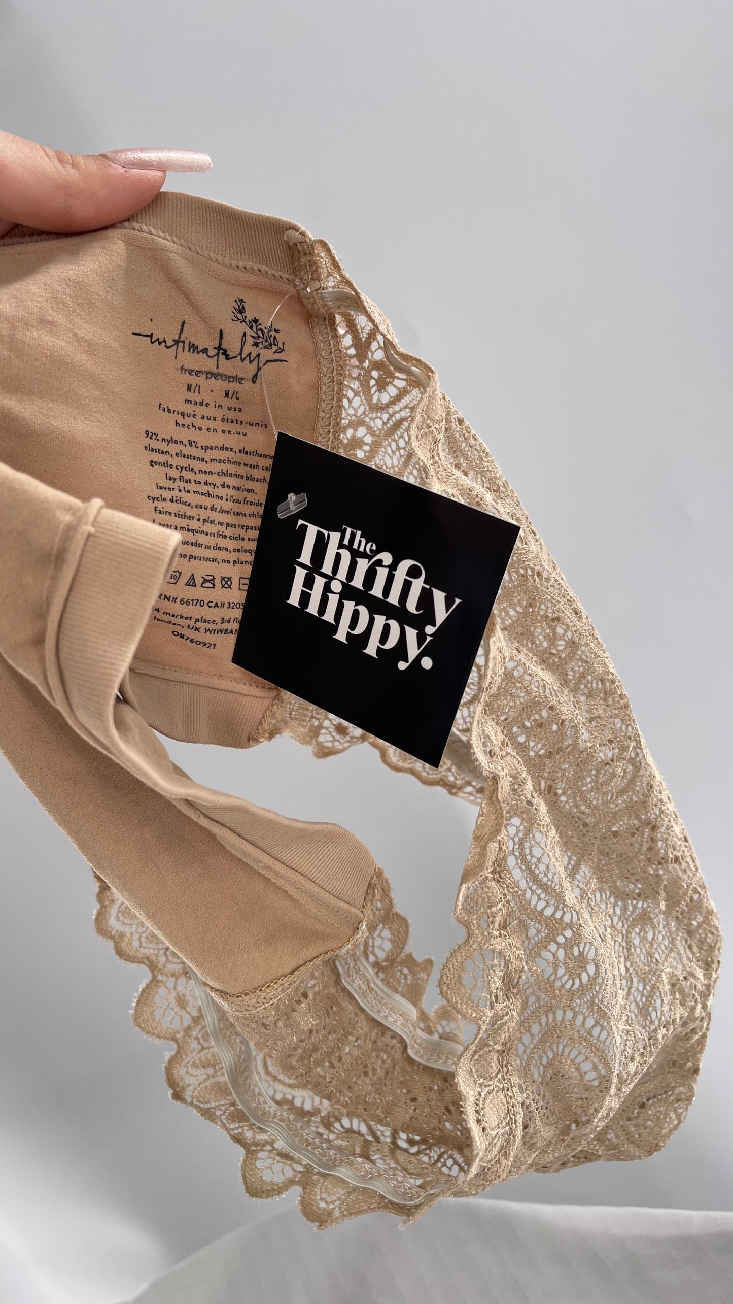 Intimately Free People Neutral Tan Lace Bandeau (M/L)