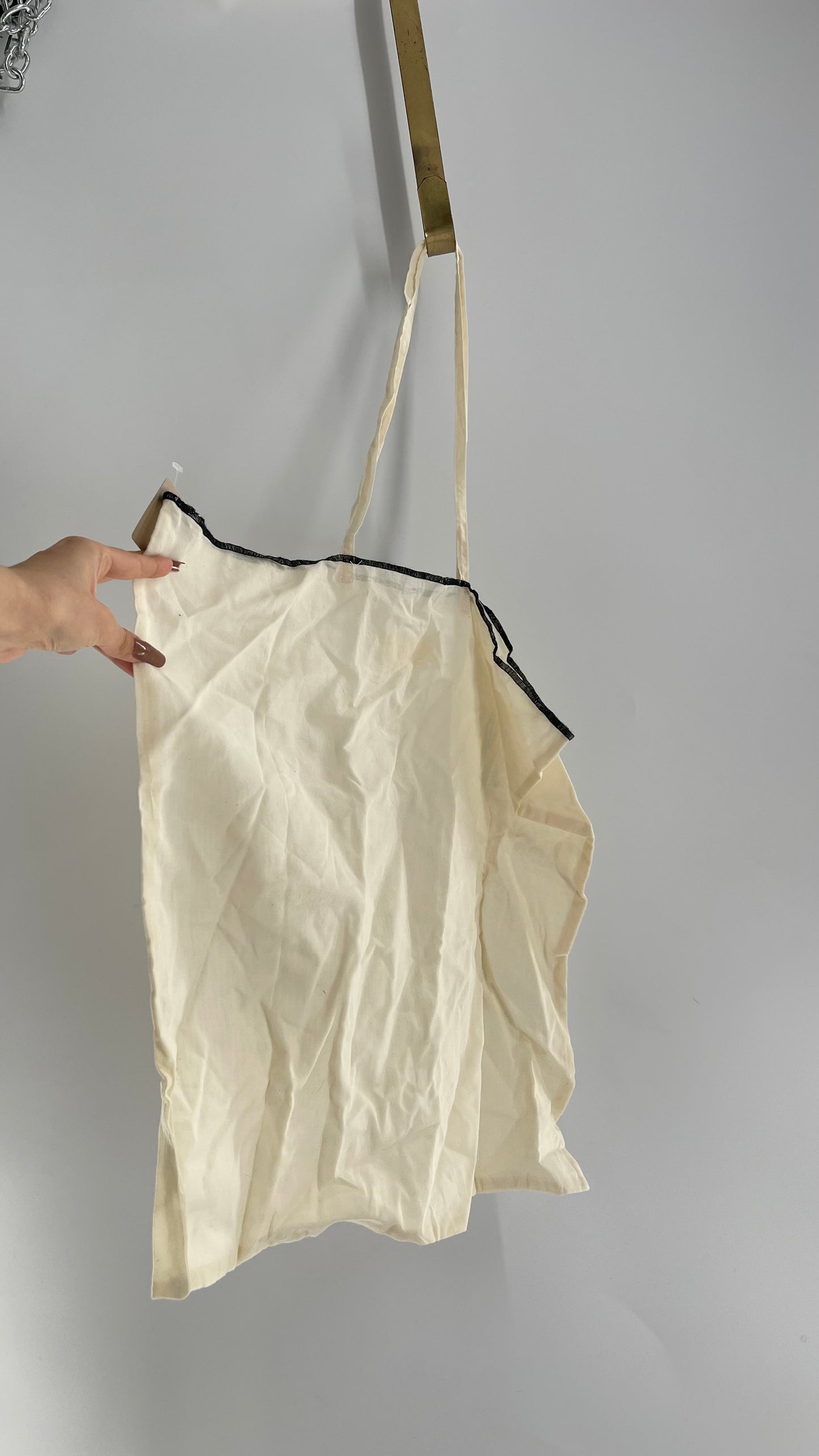 Sans Arcidet Cotton Tote with Black Stitching