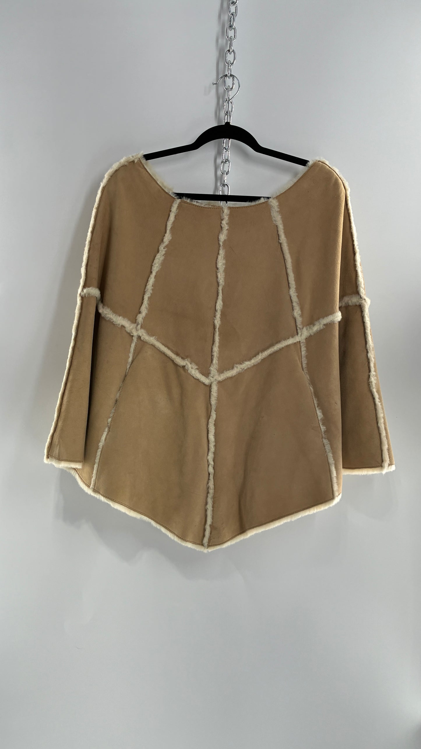Vintage UGG Leather Mouton Poncho Cape (S/M)