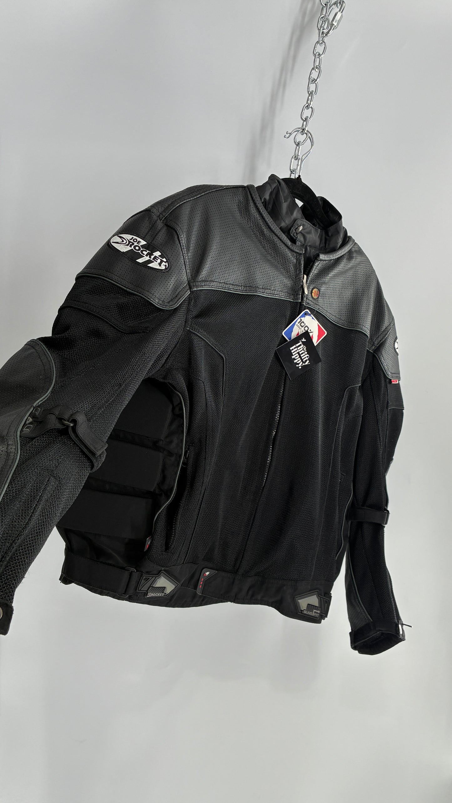 Vintage JOE ROCKET Padded Motorcycle Jacket with Tags Attached (XXL)