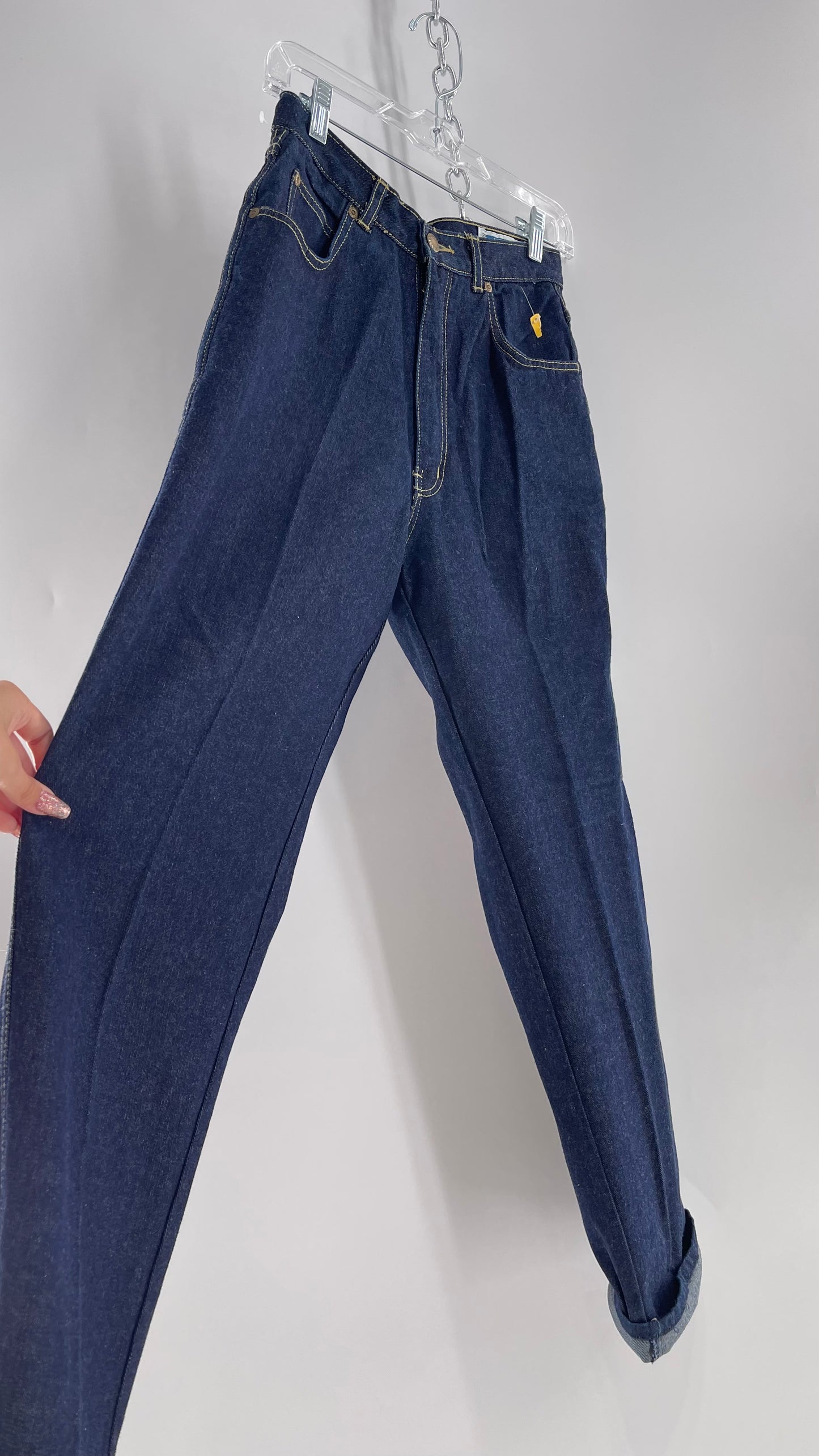 Vintage Justin Allen Dark Wash 70’s-80’s High Waisted Mom Jean (11)