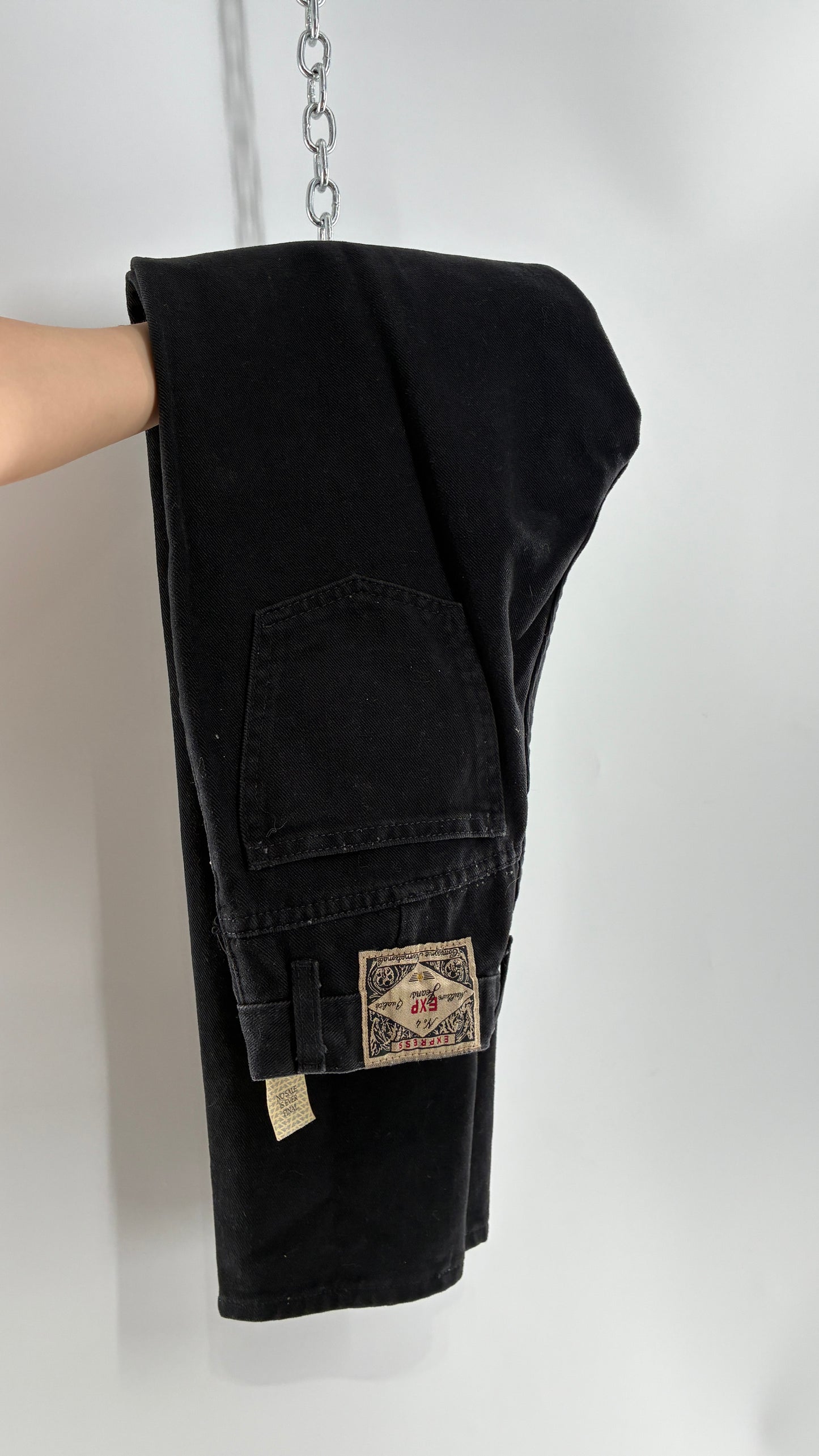 Deadstock Vintage 1980s EXPRESS Black High Waisted Mom Jean (5/6)