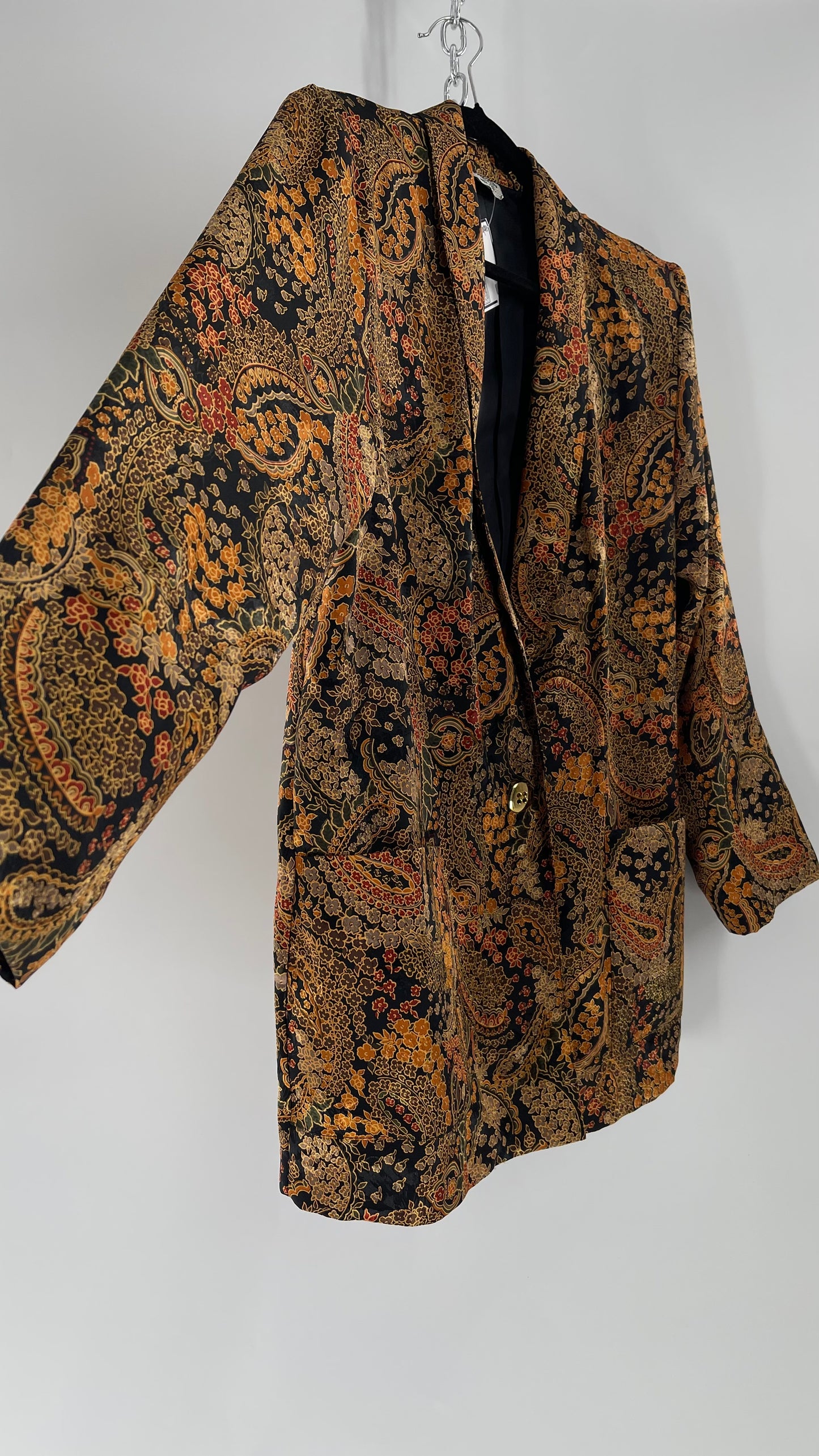 Vintage Kensington 100% Silk Blazer (Medium)