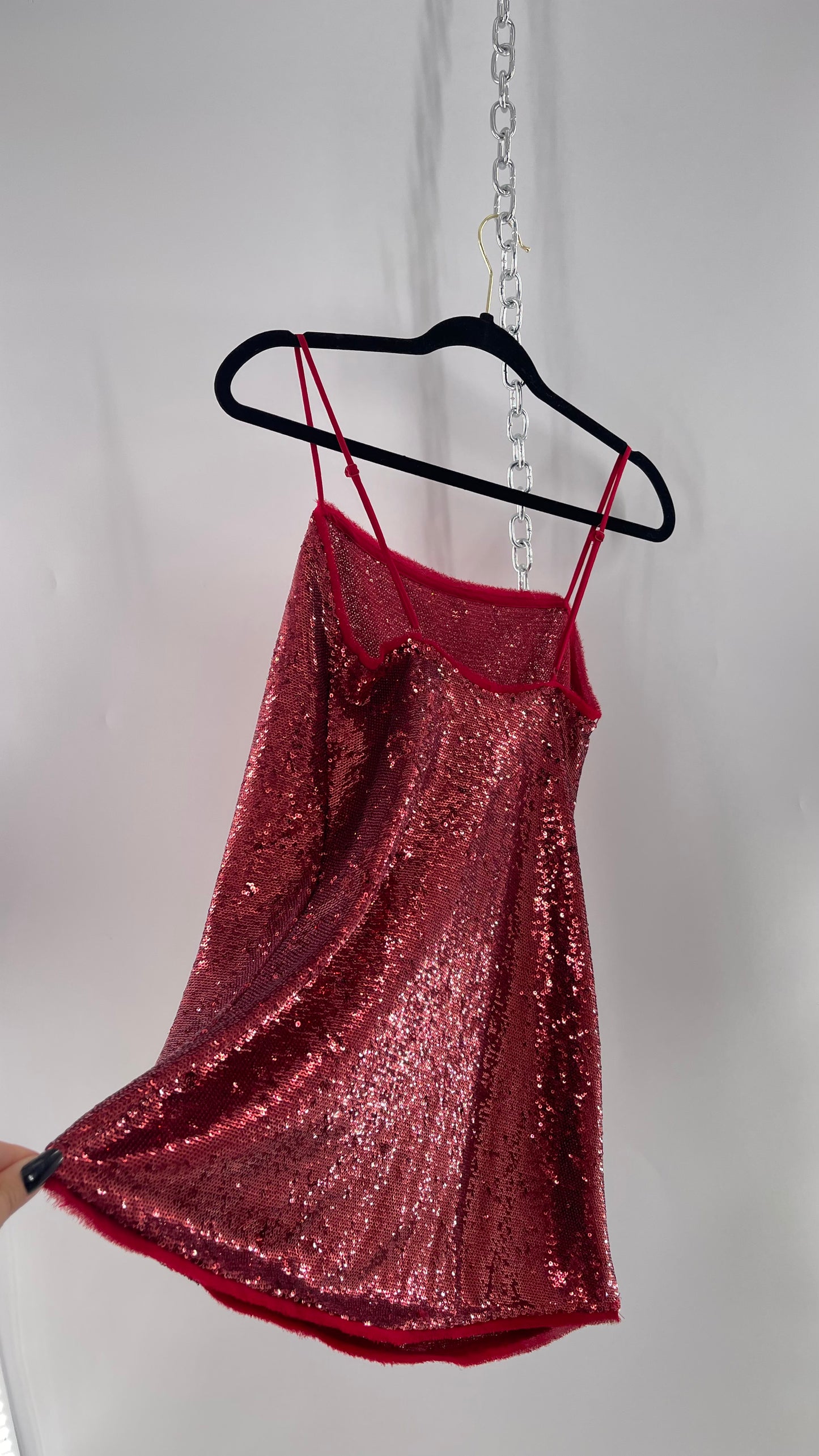 Free People Intimately Red Sequin Size XS