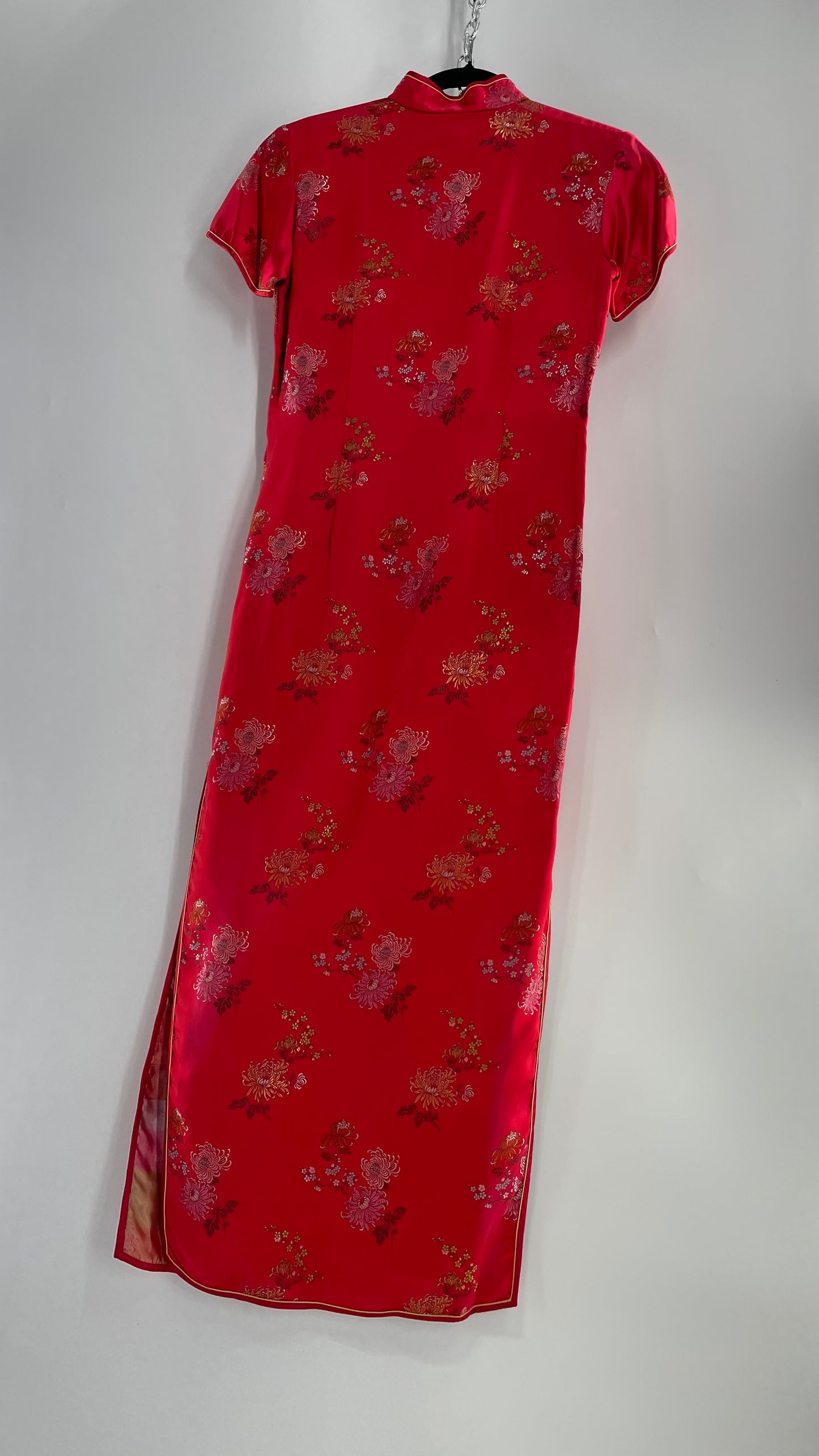Vintage Golden Bee Silk Chinese QiPao (C) (36)