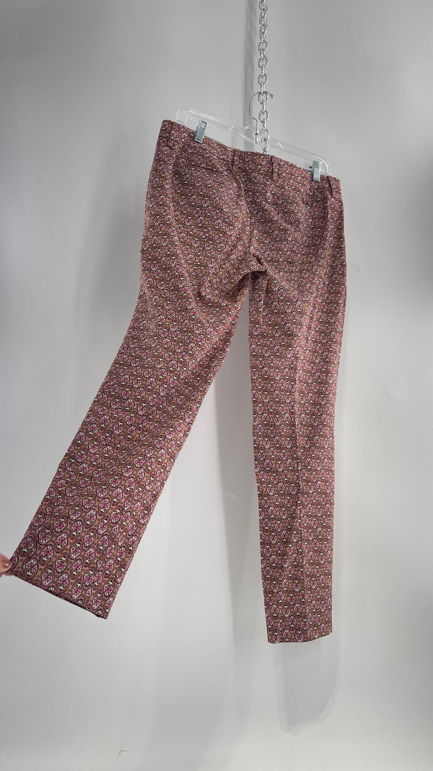 Vintage PRADA Trouser Brown Pink 1970s Style Pattern (28)