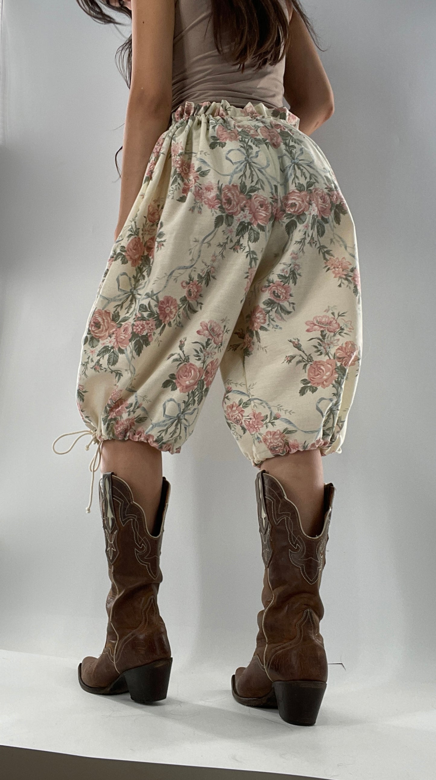 Custom Vintage Cottage Short/Capri Oversized or Cinched (One Size)