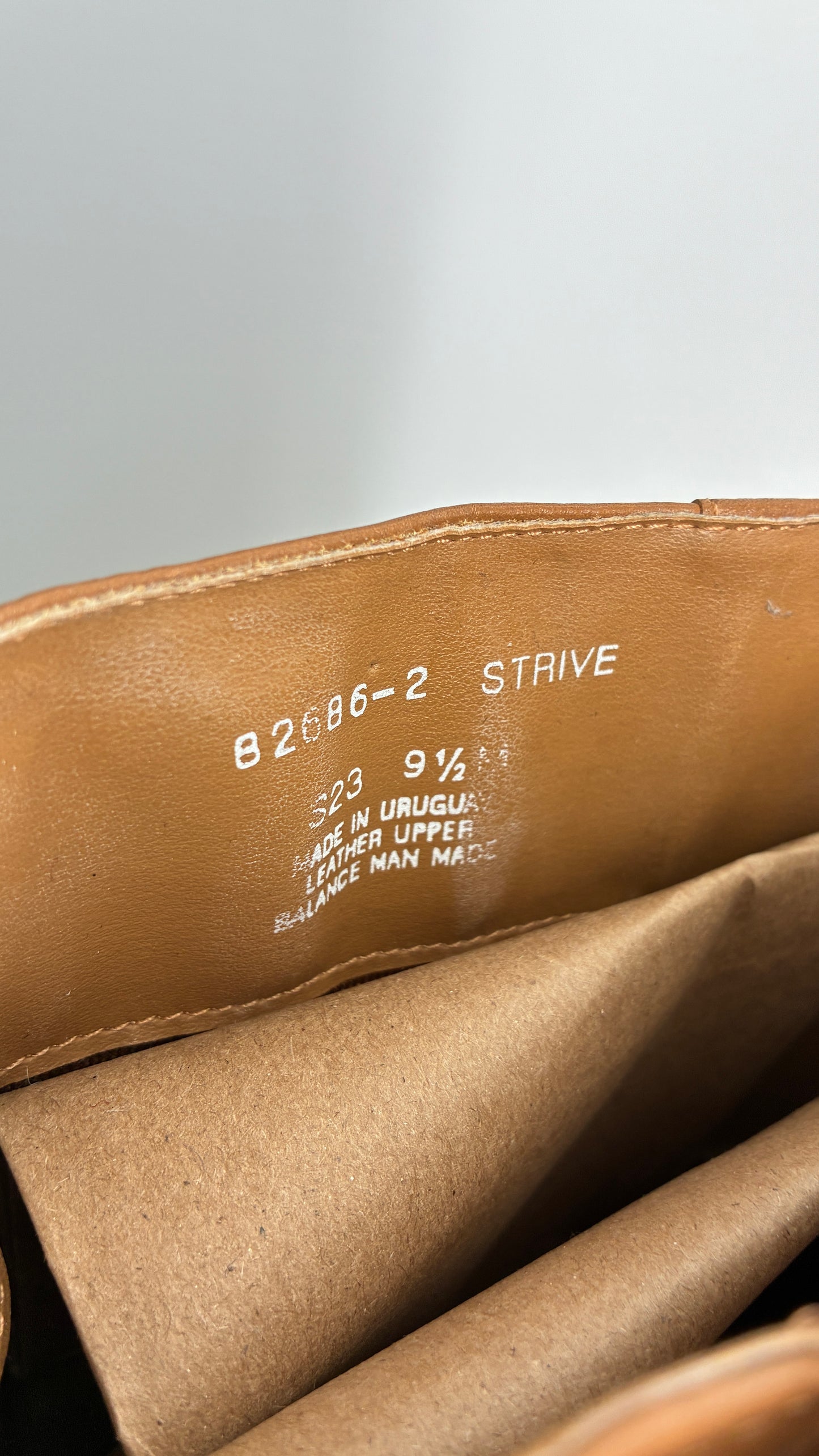 Vintage Strive Genuine Leather Square Toe Knee High Boots with Chunky Block Heel Made in Uruguay (9.5)
