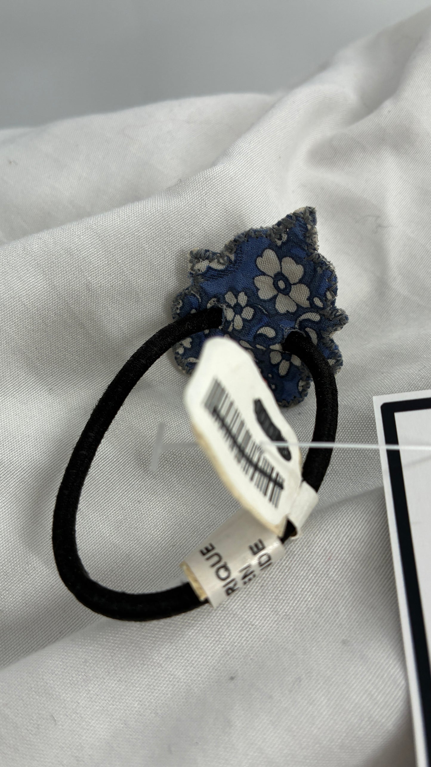 Anthropologie Rhinestone Beaded Appliqué Hair Tie