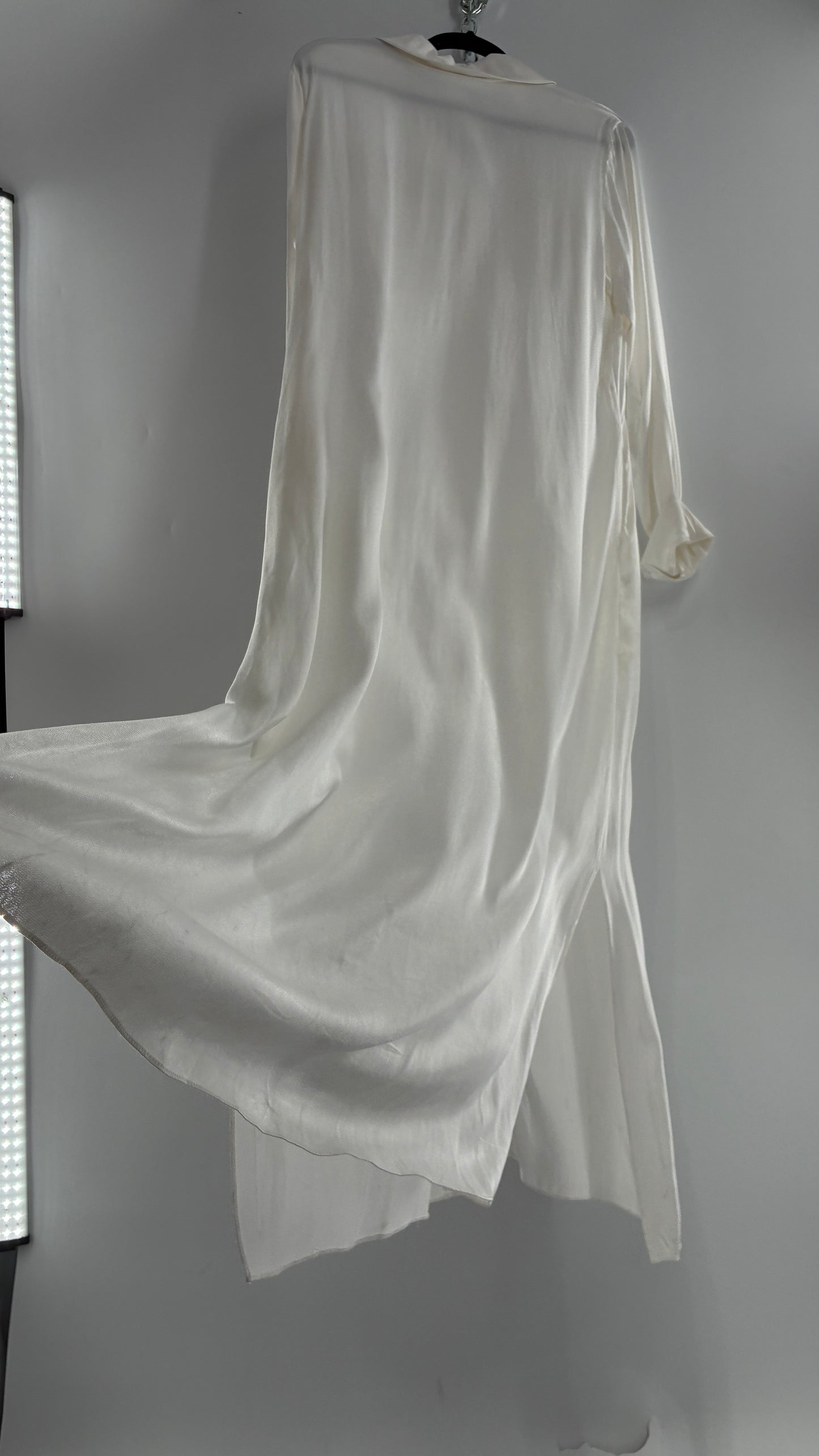 ST. BRAND BY STRASS White Button Up Style Dress with Tags Attached (Medium)