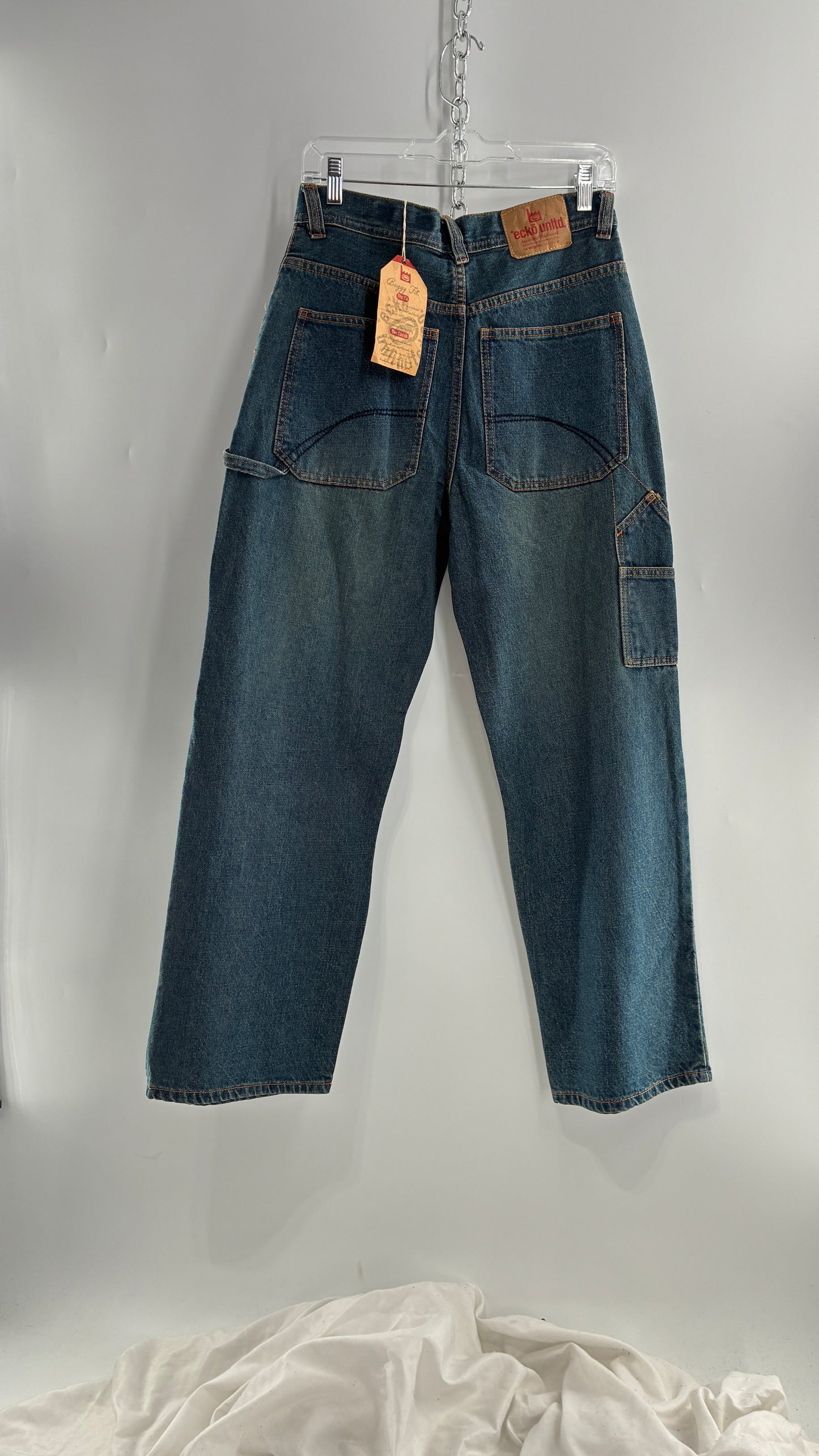 Deadstock Vintage Ecko Unlimited Baggy Fit Cargo Jeans (16Y)