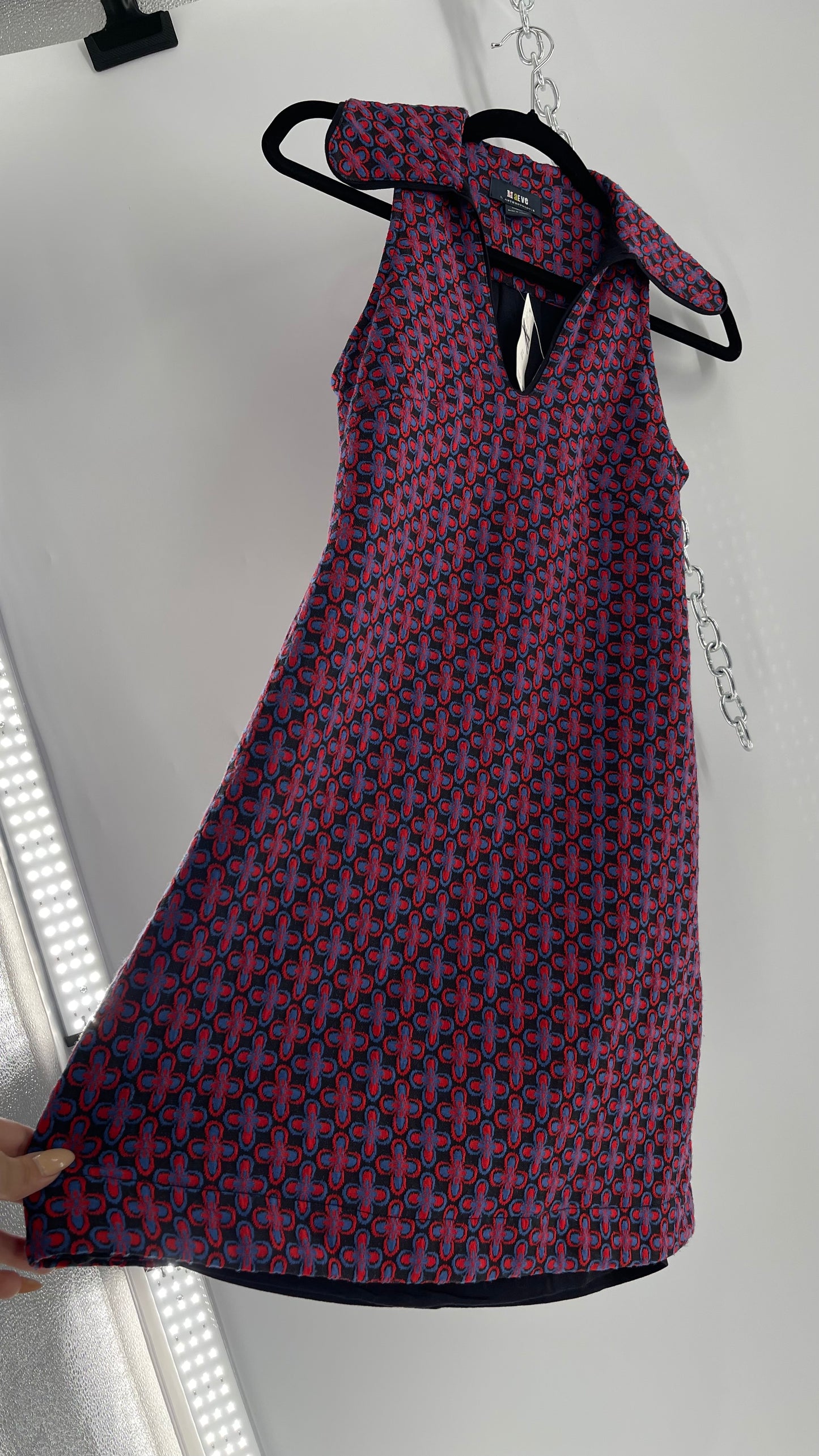 Maeve Anthropologie 1970s Retro Collared Tunic Mini Dress (XXS)