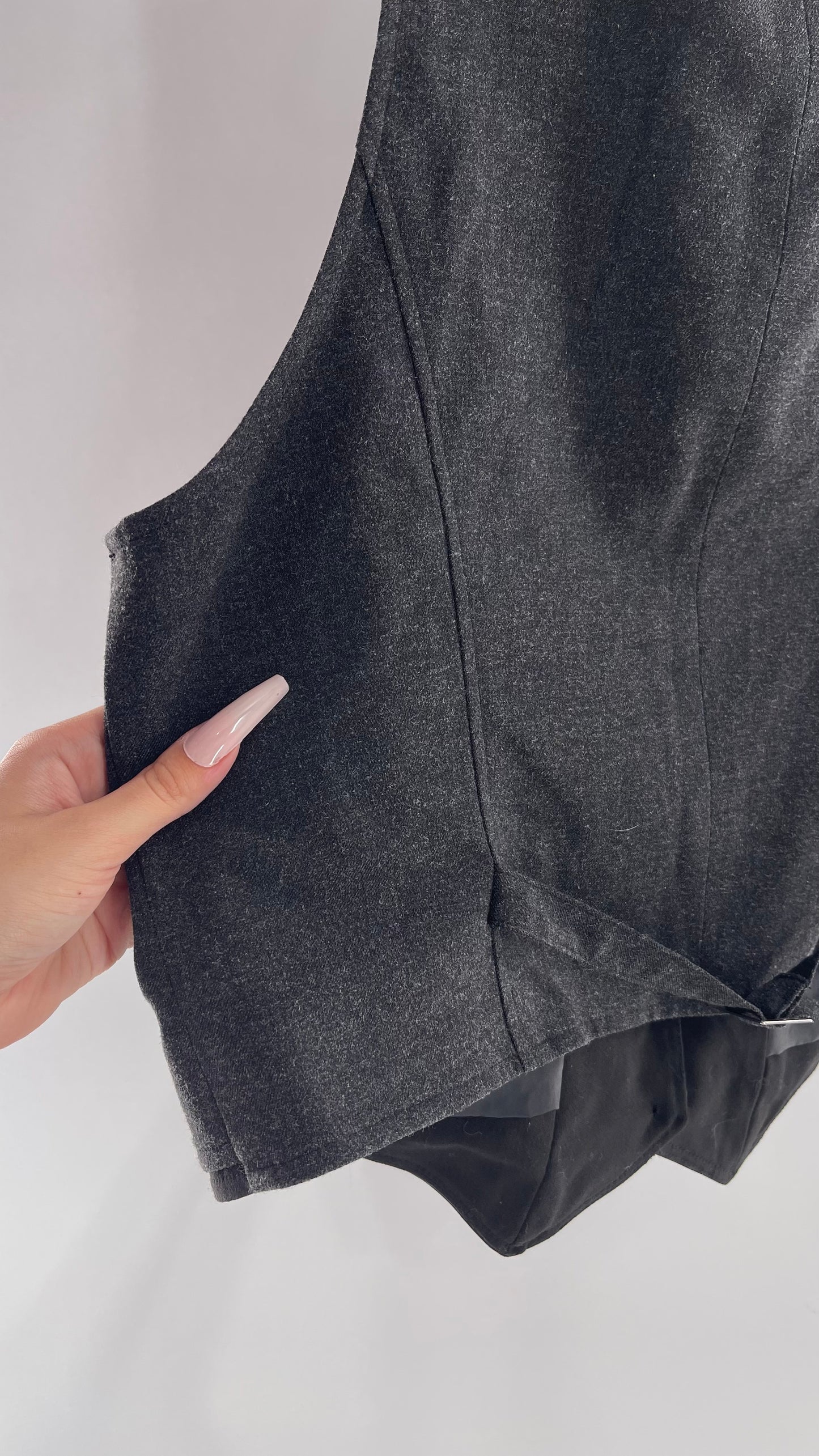 Vintage Gray/Black Vest (14-Medium)