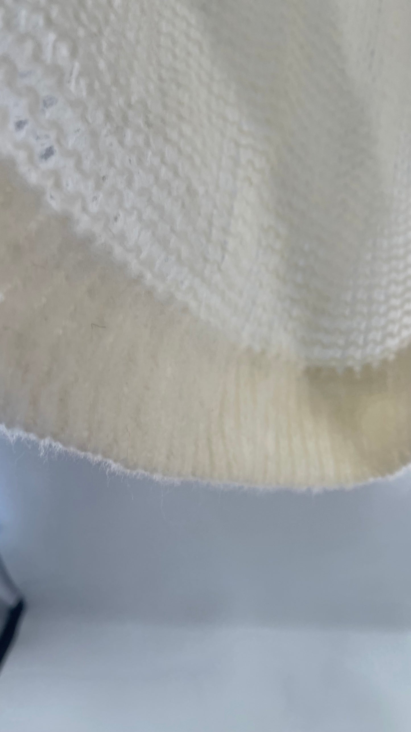Free People White Open Knit Sweater 56% Alpaca (Medium)