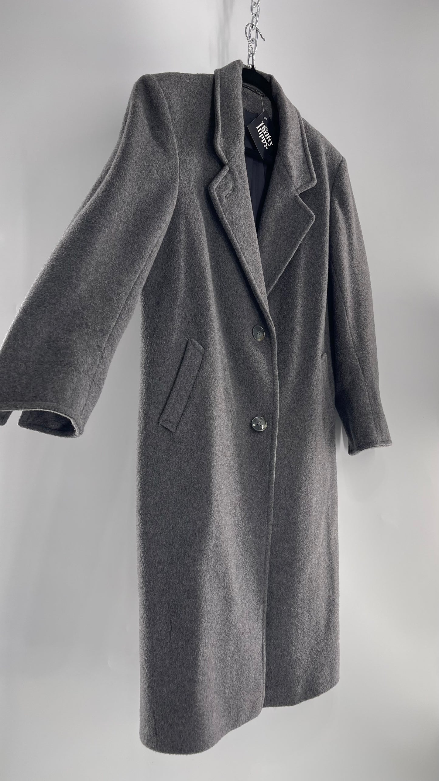 Vintage Grey Coat 35% Cashmere/ 50% Wool (C) (5/6)