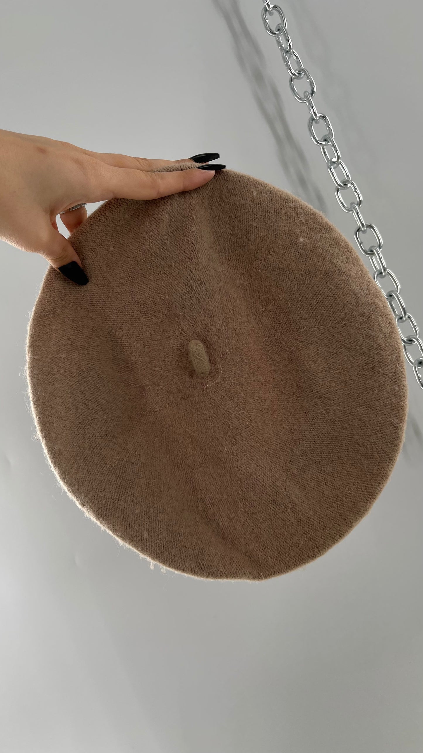 Free People Rainbow Unicorn Birthday Surprise Tan Wool Beret