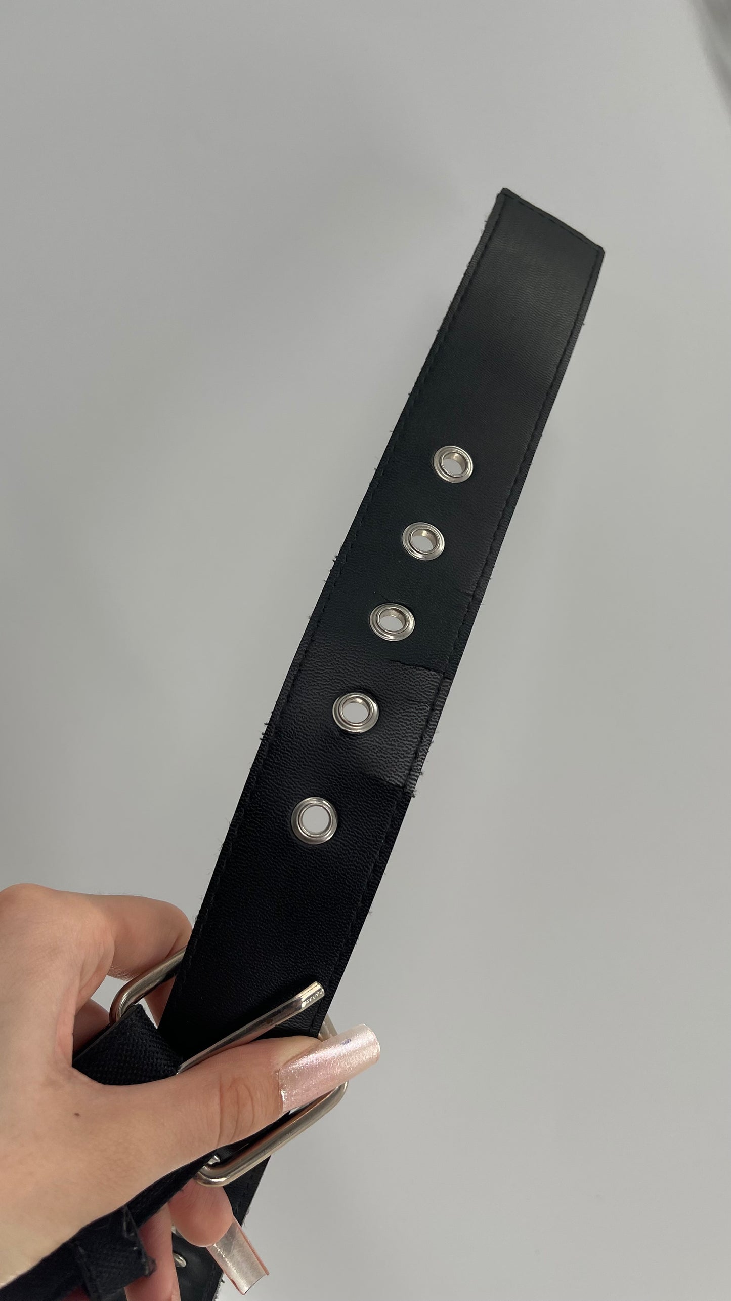 Vintage Black Tactical Canvas Bullet Belt (Medium)