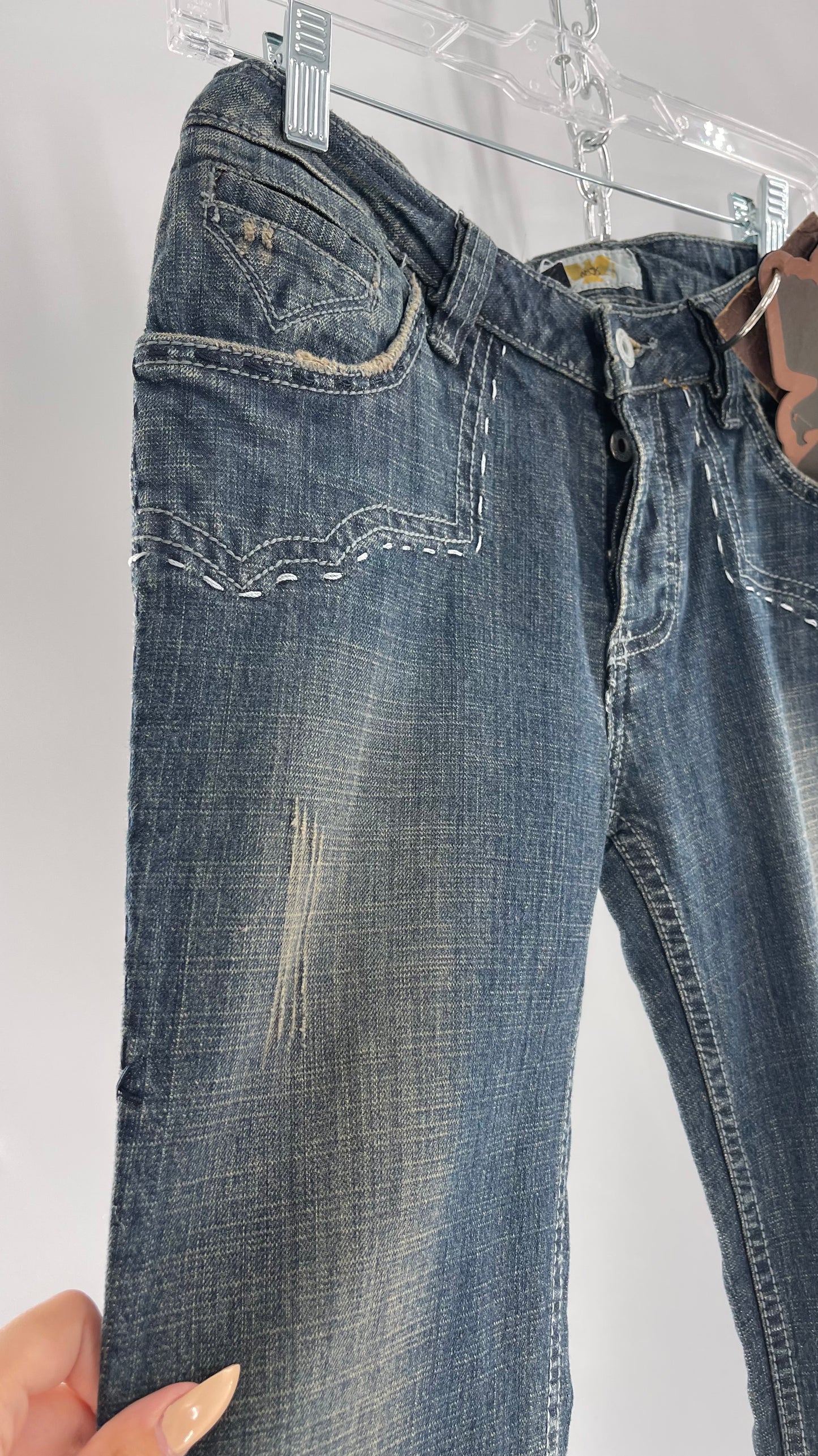 Antik Denim Embroidered Pocket Kick Flares with Western Bum Stitching (28)