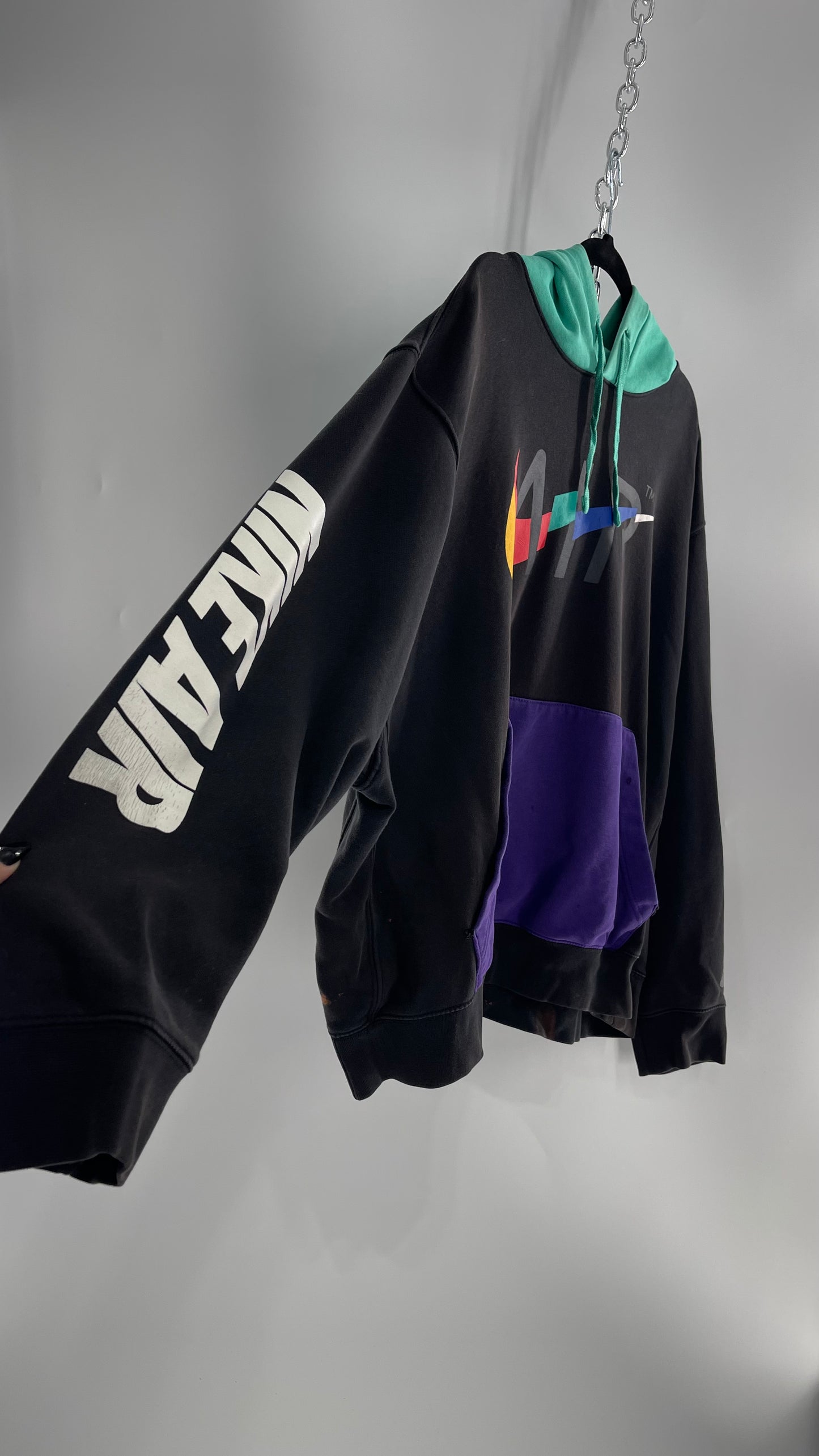 NIKE Air Color Block Nintendo Aesthetic Hoodie (XXL)