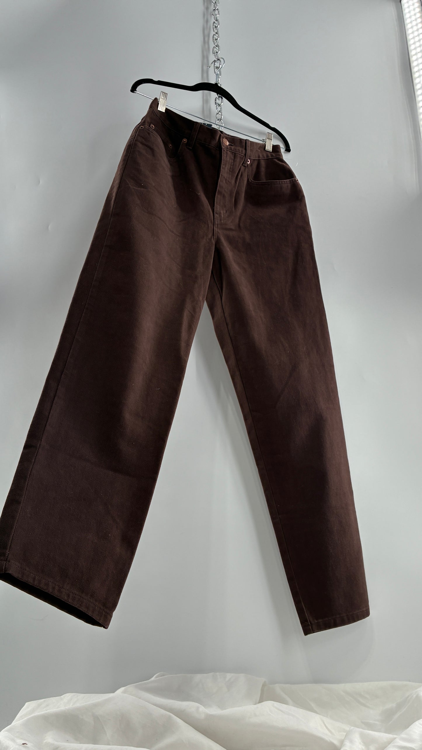 Deadstock Vintage BILL BLASS Brown High Waisted Mom Jeans