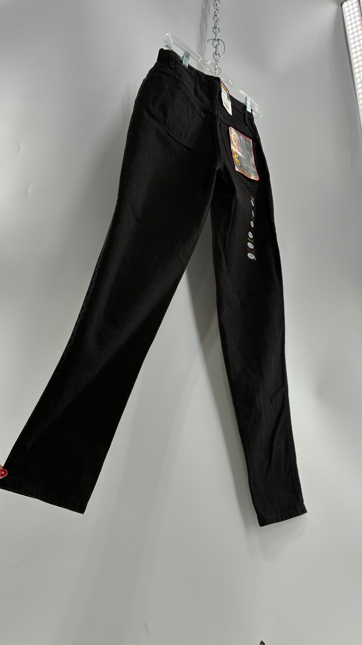 Deadstock Vintage 1980s SASSON Black High Waisted Mom Jean (7/8)