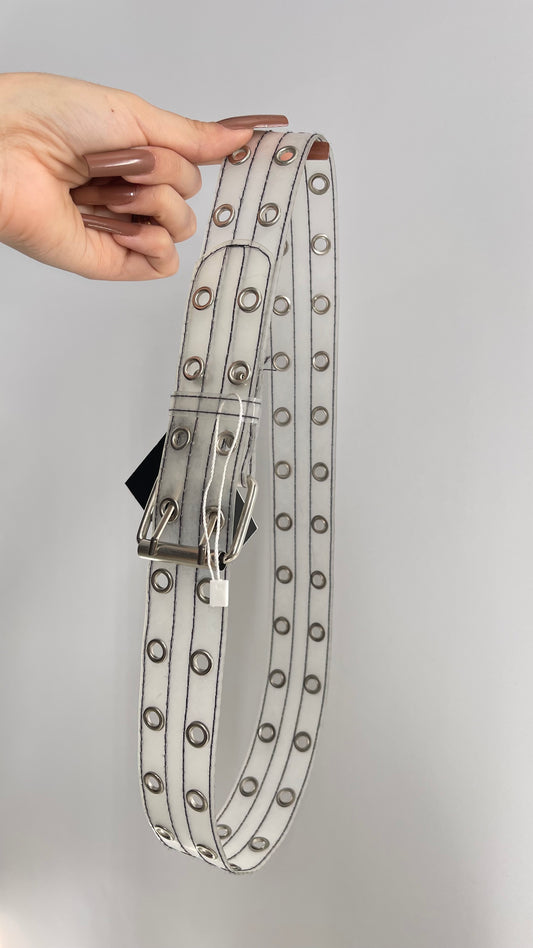 Vintage Transparent Grommet Belt (Small)