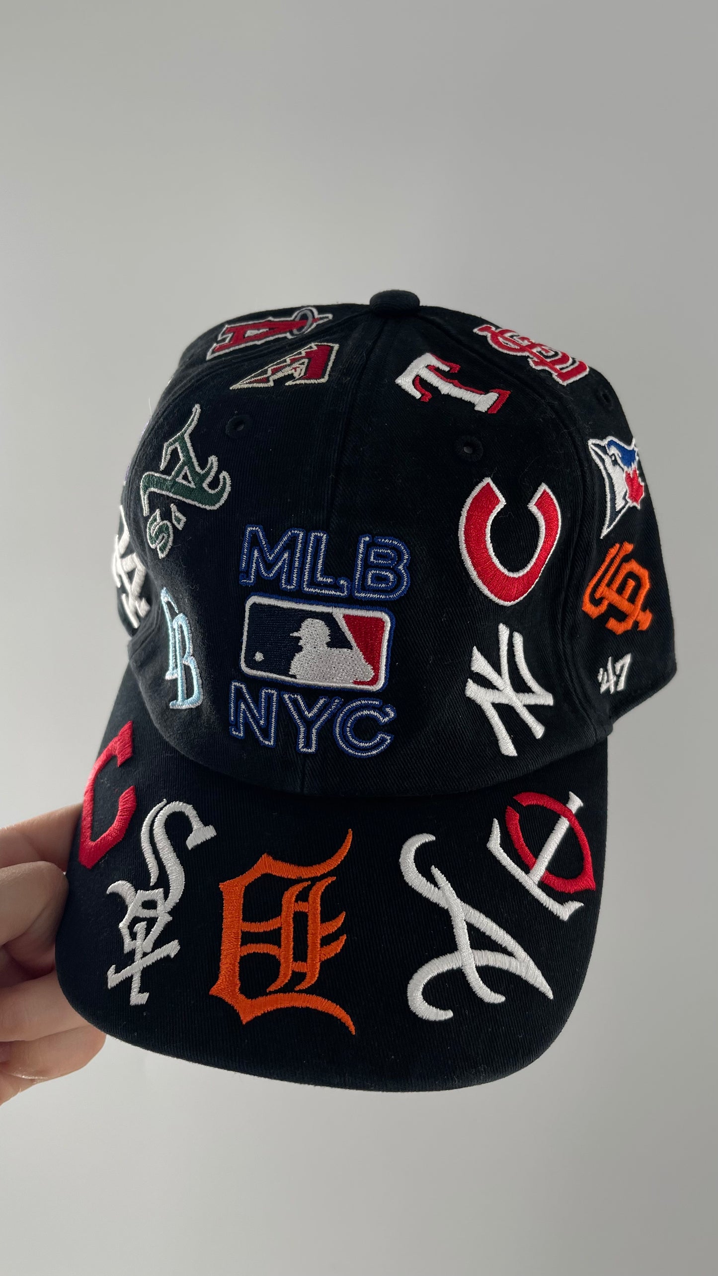 MLB Black Logo Baseball Hat