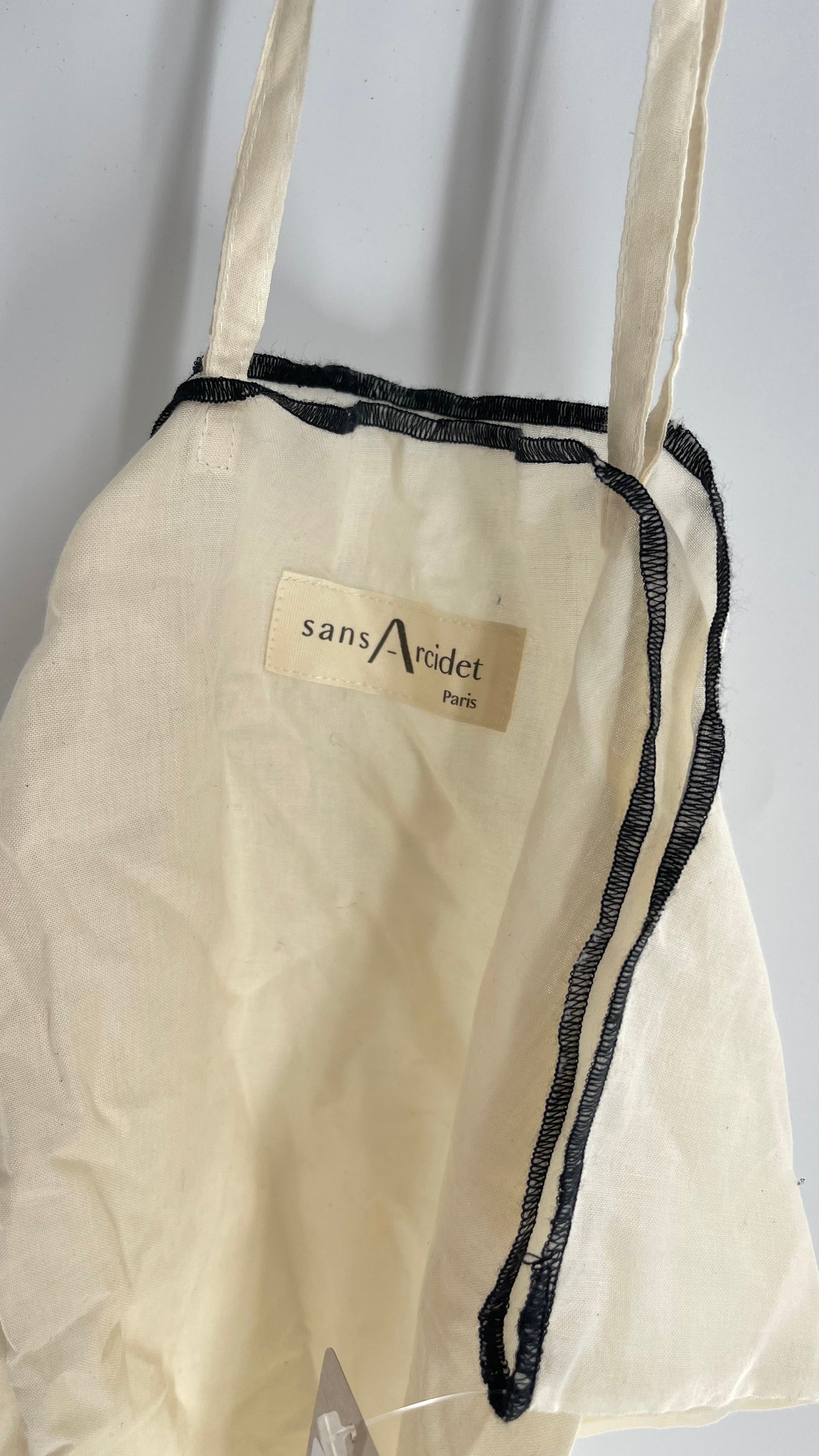 Sans Arcidet Cotton Tote with Black Stitching