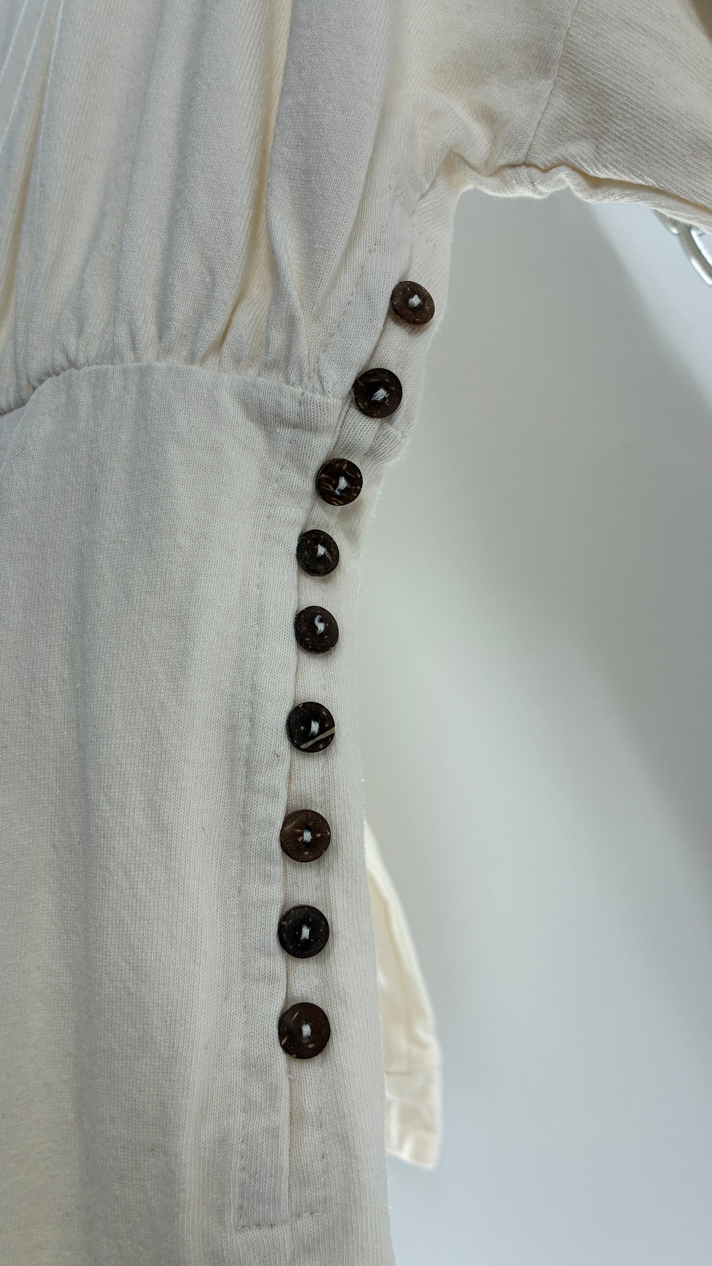 Free People Off White Long Sleeve Maxi Dress with Shoulder Strap (XS)