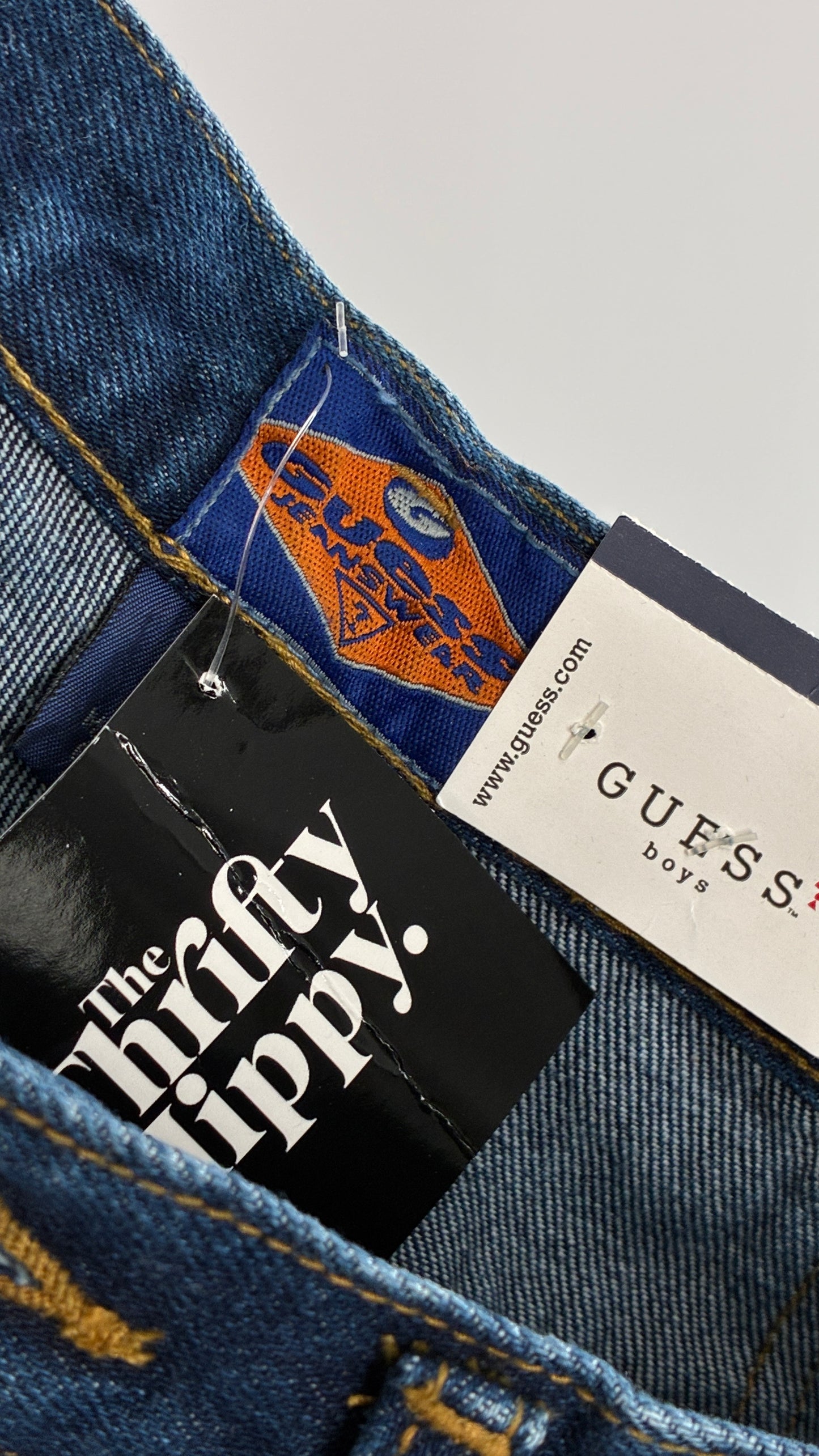 Rare Deadstock Vintage GUESS 1997 Baggy Wide Leg Cargo Jeans (28x29)