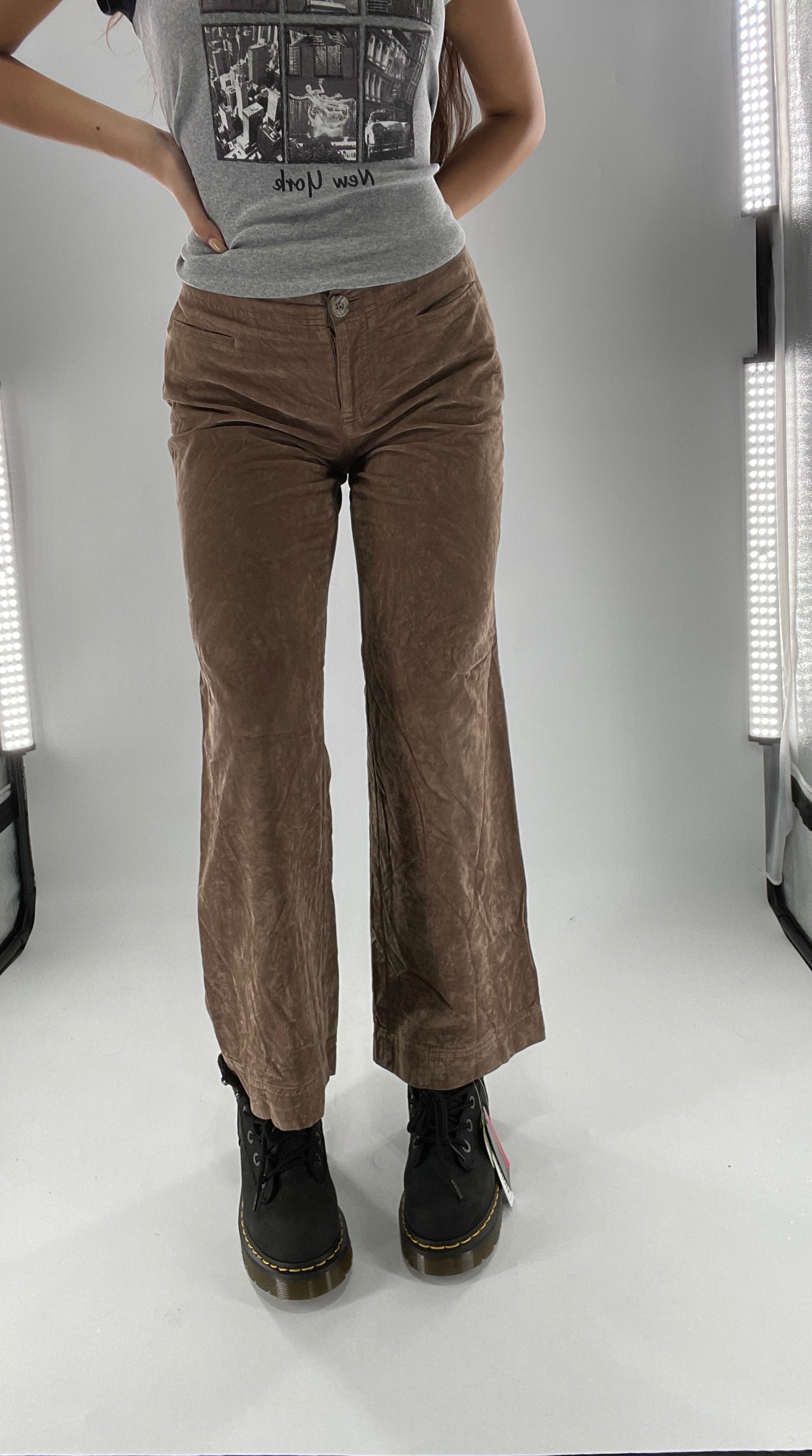 Vintage Crushed Corduroy Cropped Straight Leg Trouser J JILL (2P)