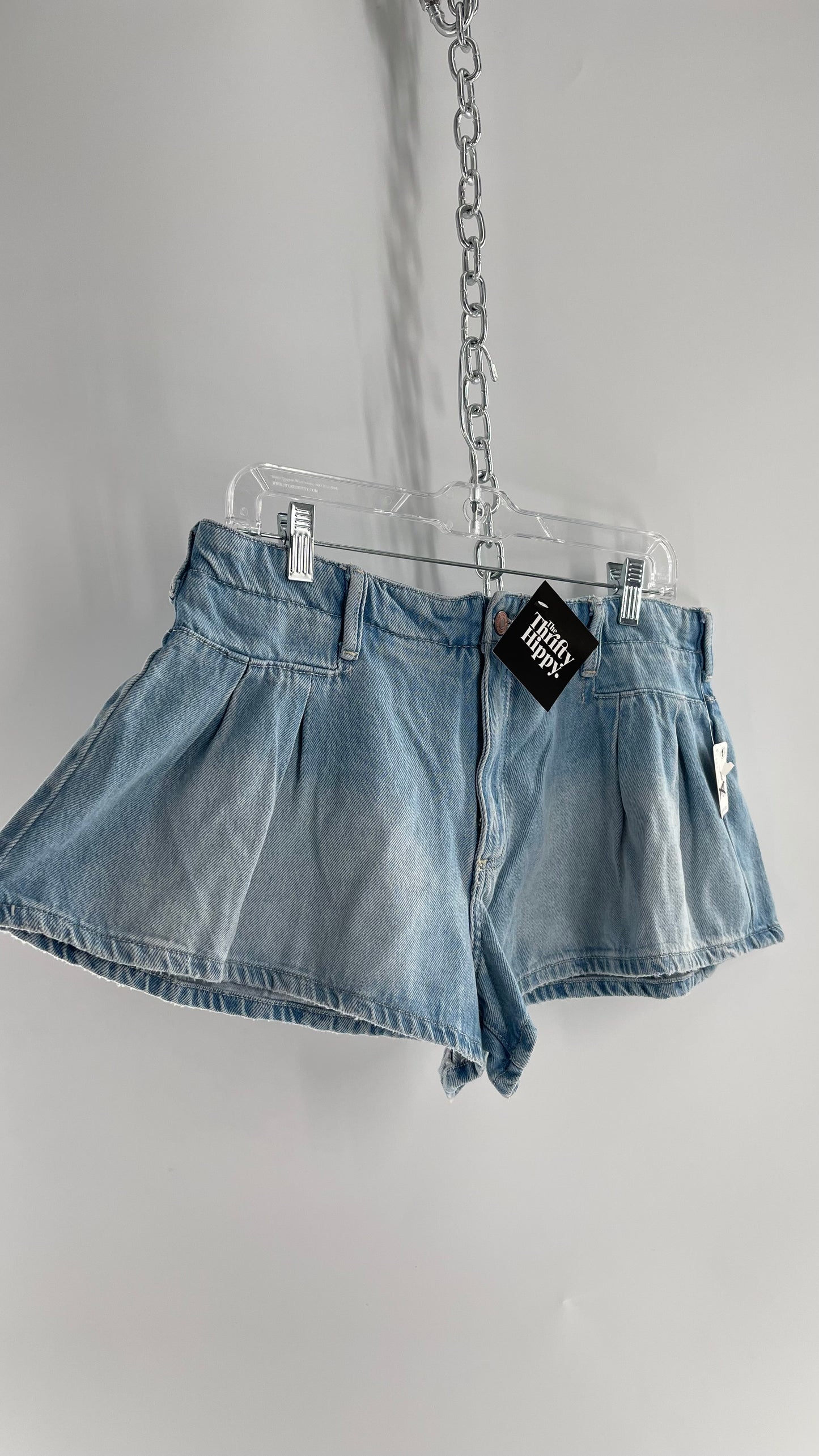 Free People Blue Bell Low Rise Pleated Short with Tags Attached (29)